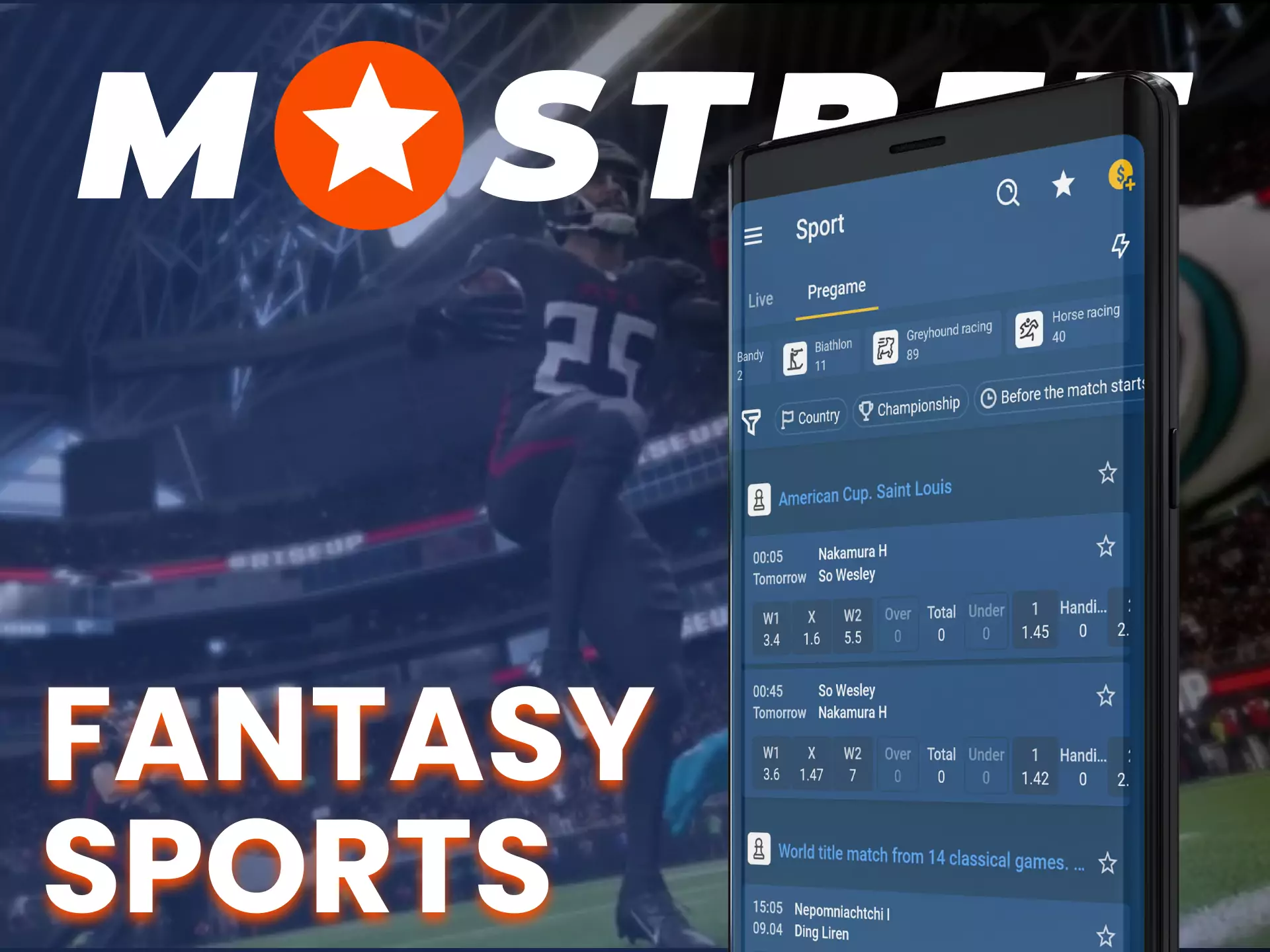 With Mostbet app you can bet on your favorite teams from esports.