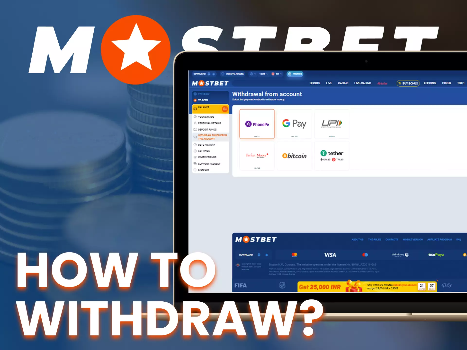 At Mostbet, learn how easy it is to withdraw your winnings with these instructions.