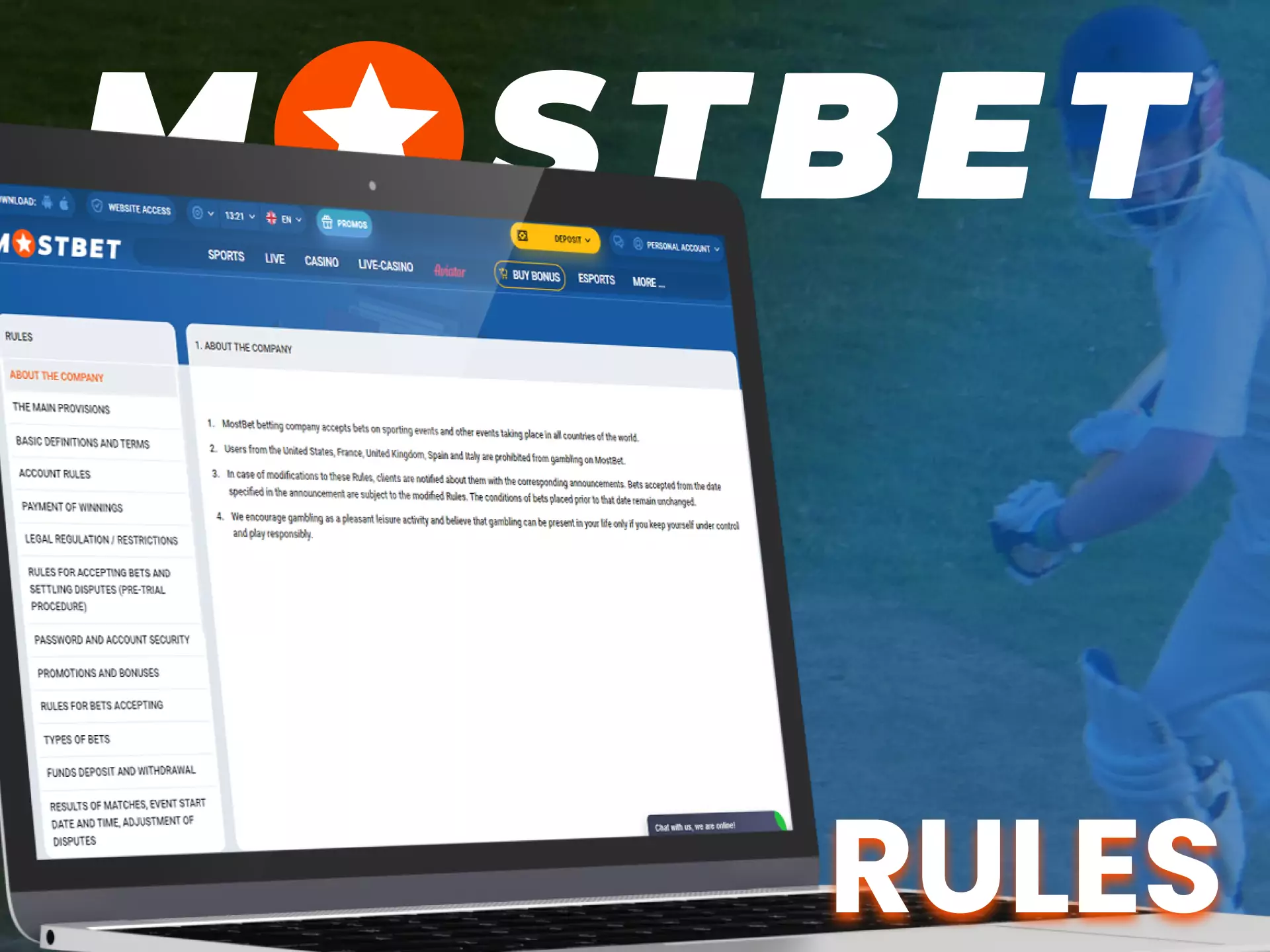 Learn the simple rules of Mostbet.