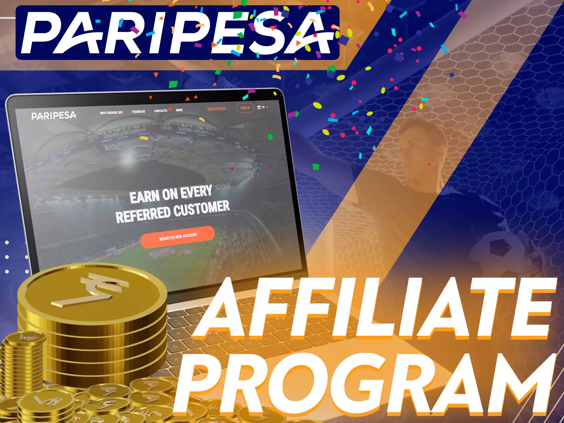 Paripesa offers to join a profitable affiliate program.