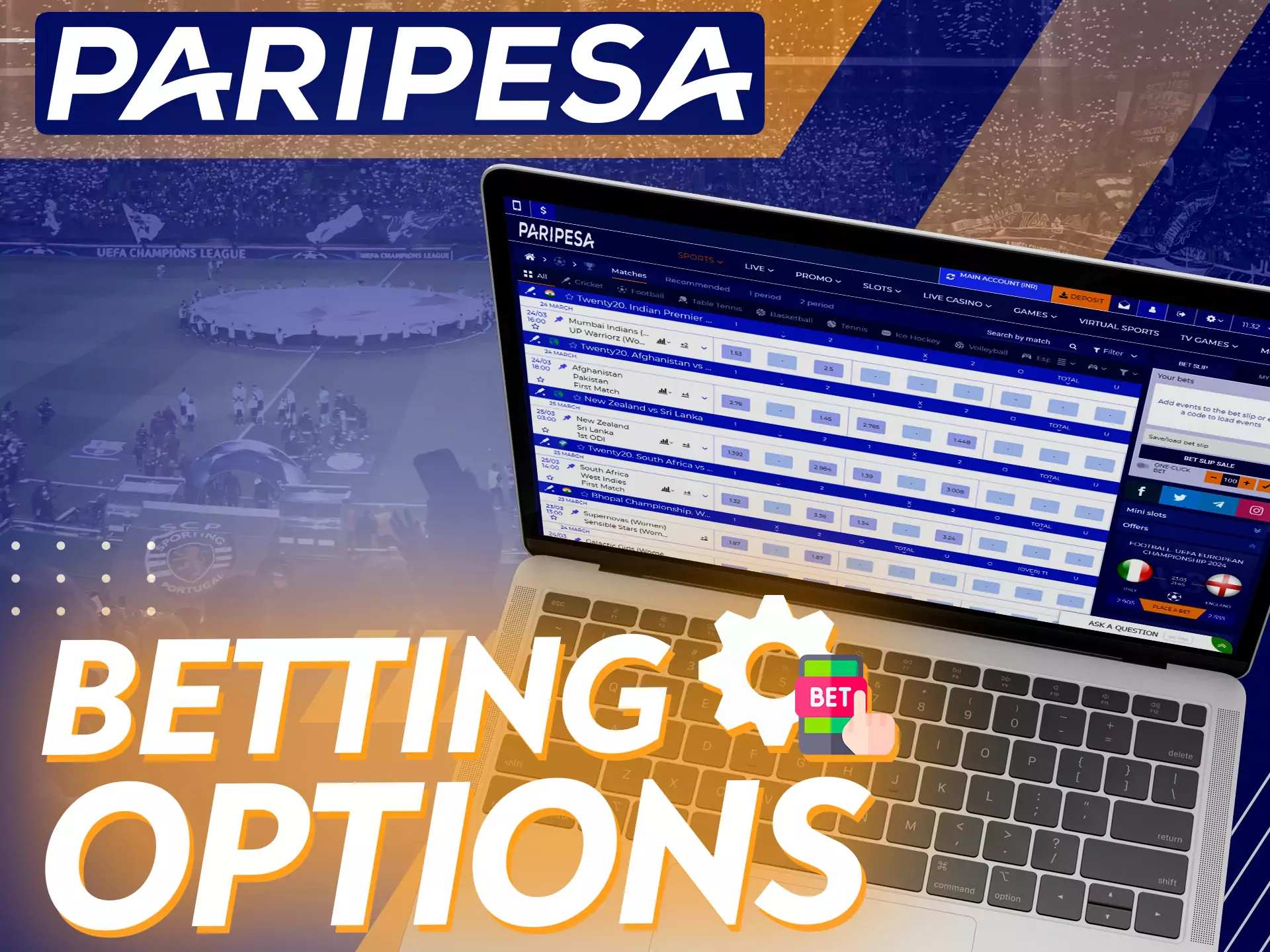 At Paripesa, take advantage of the different betting options.