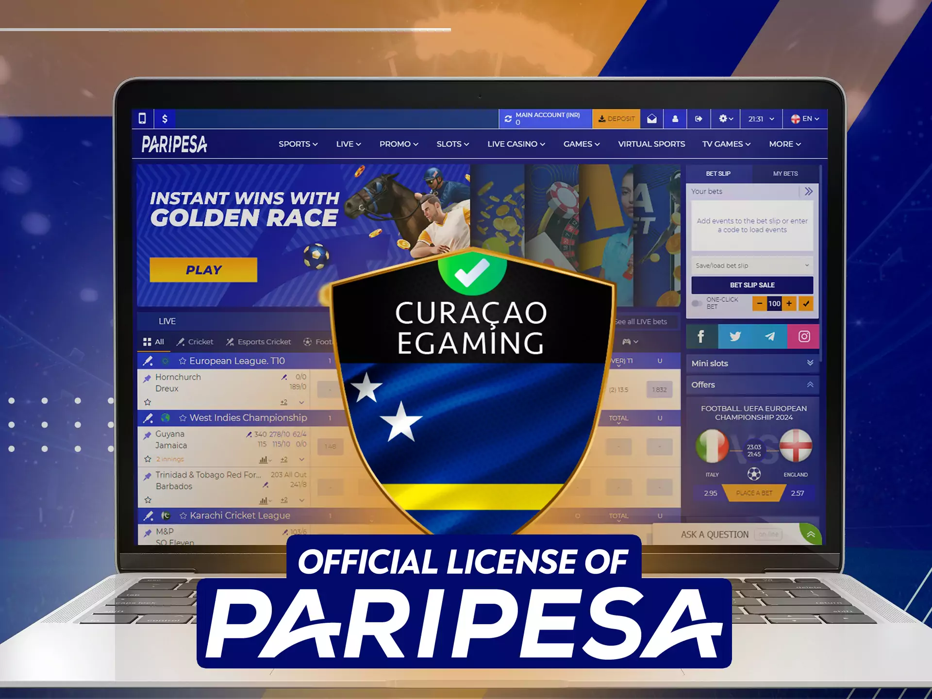 Paripesa is officially licensed and safe for players.