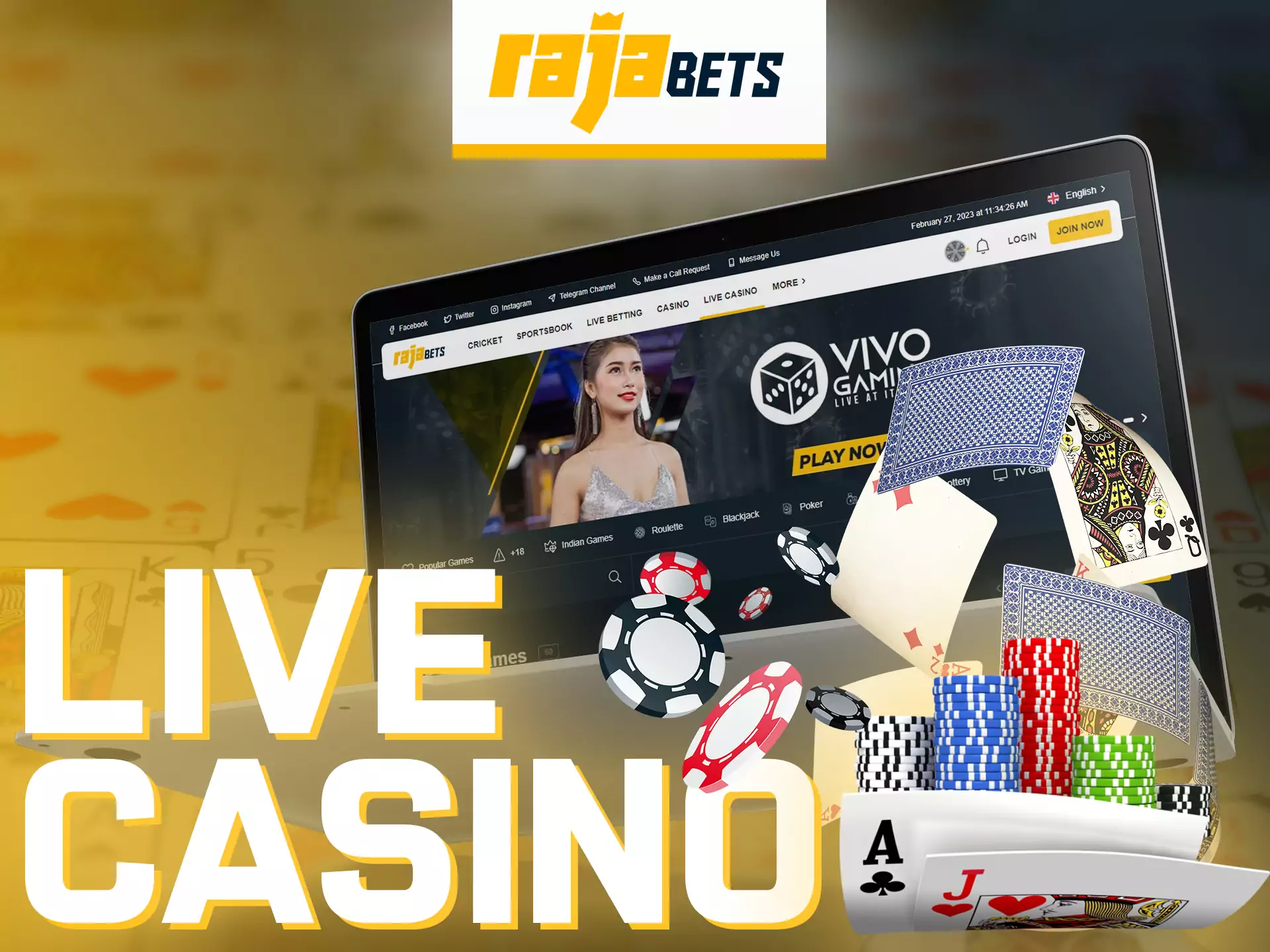 At Rajabets you can play your favorite live casino games.