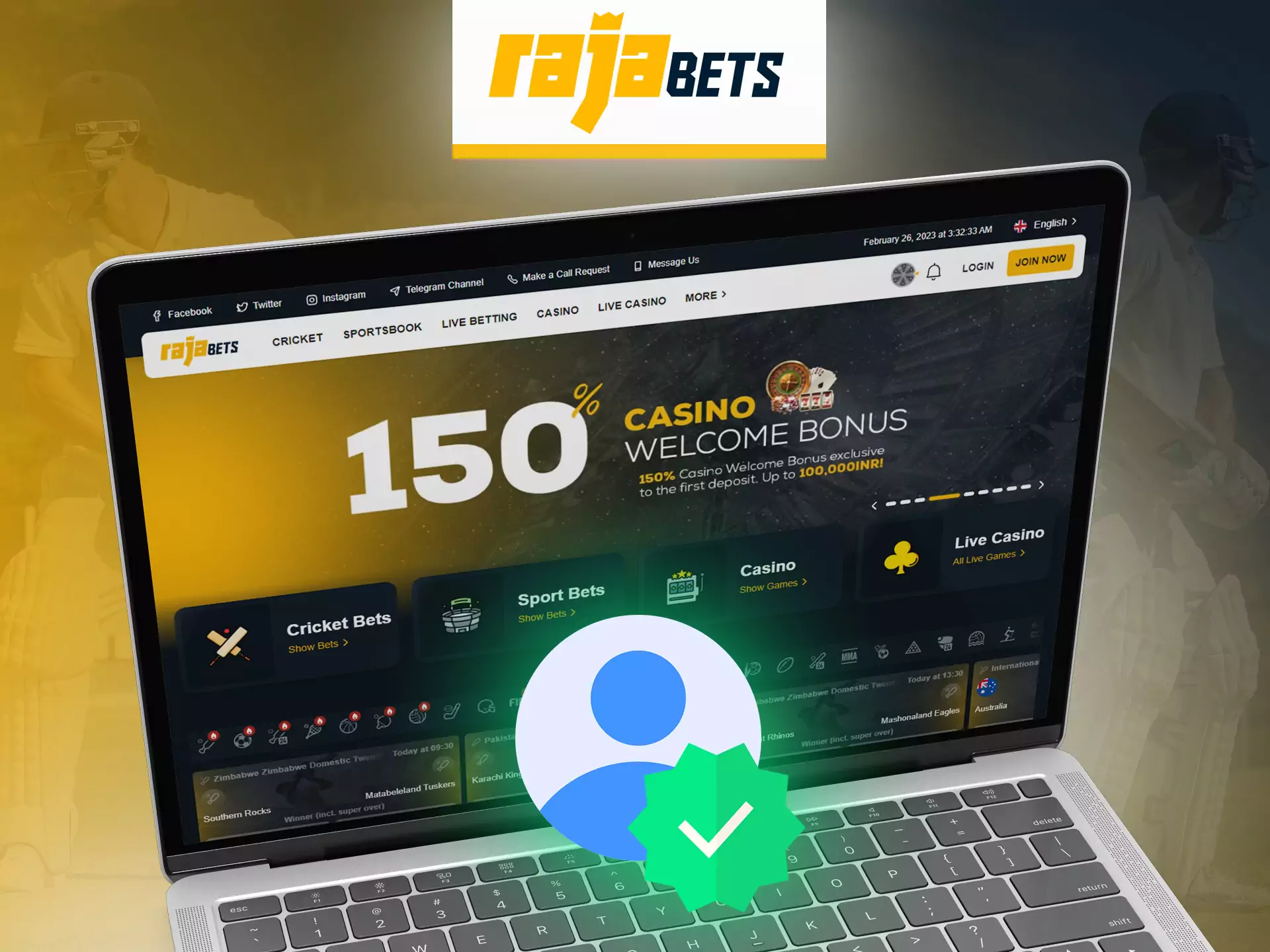 On Rajabets pass a simple verification to play and withdraw winnings.