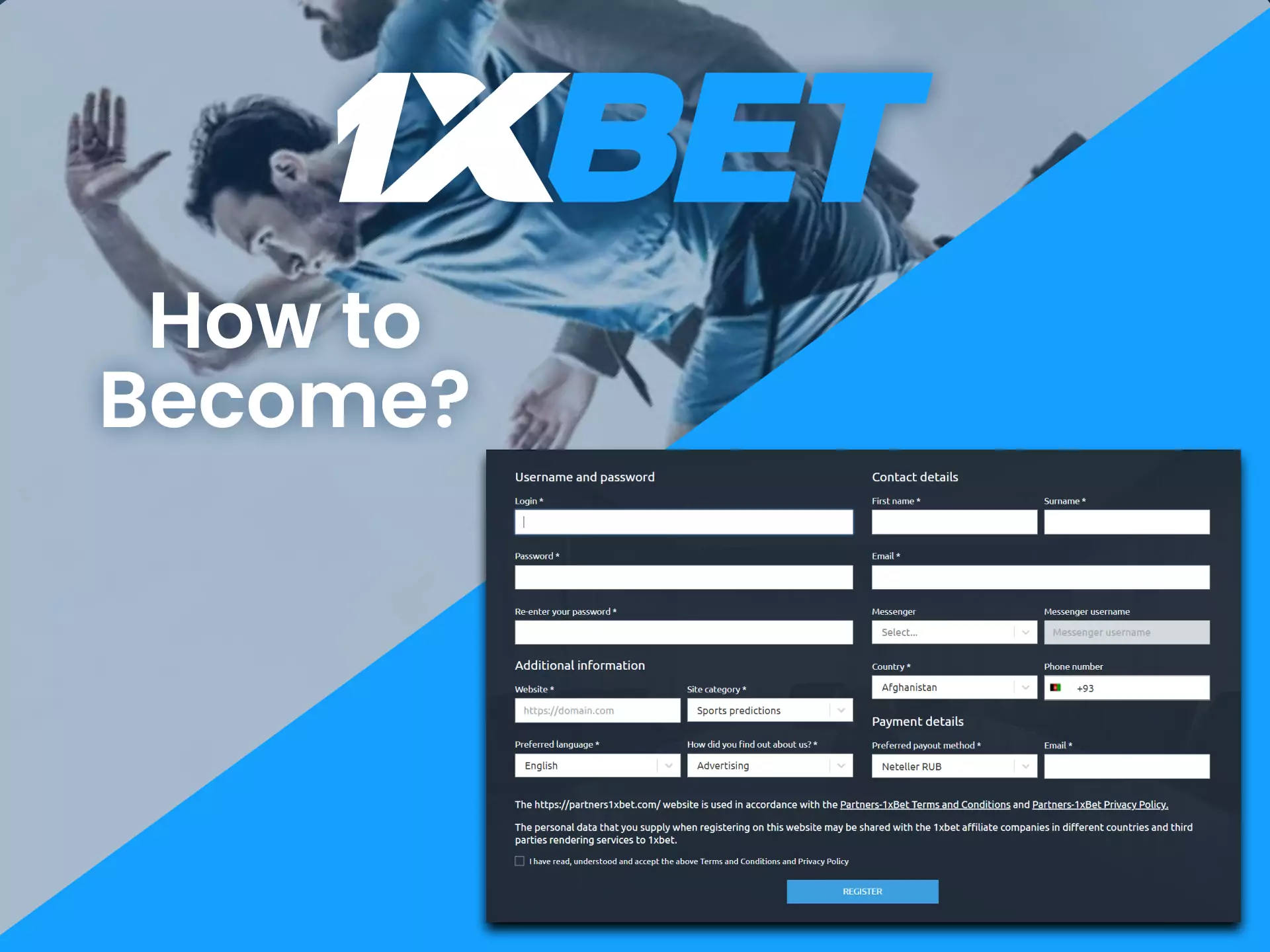 To join the 1xbet affiliate program, visit the club with our link.