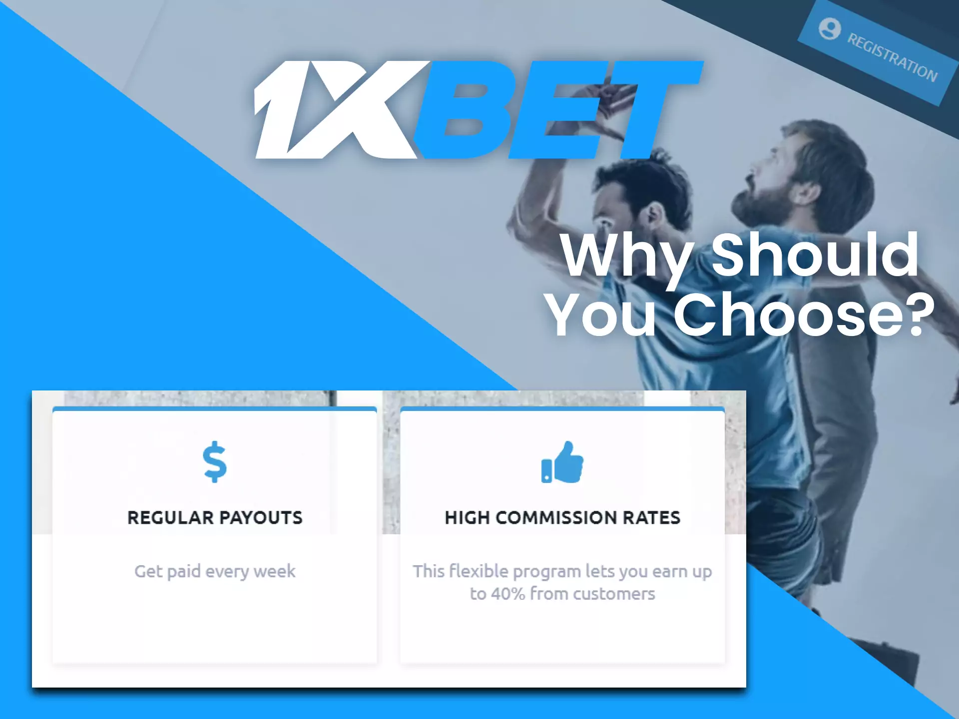 1xbet suggests great conditions for newcomers to the affiliate club.