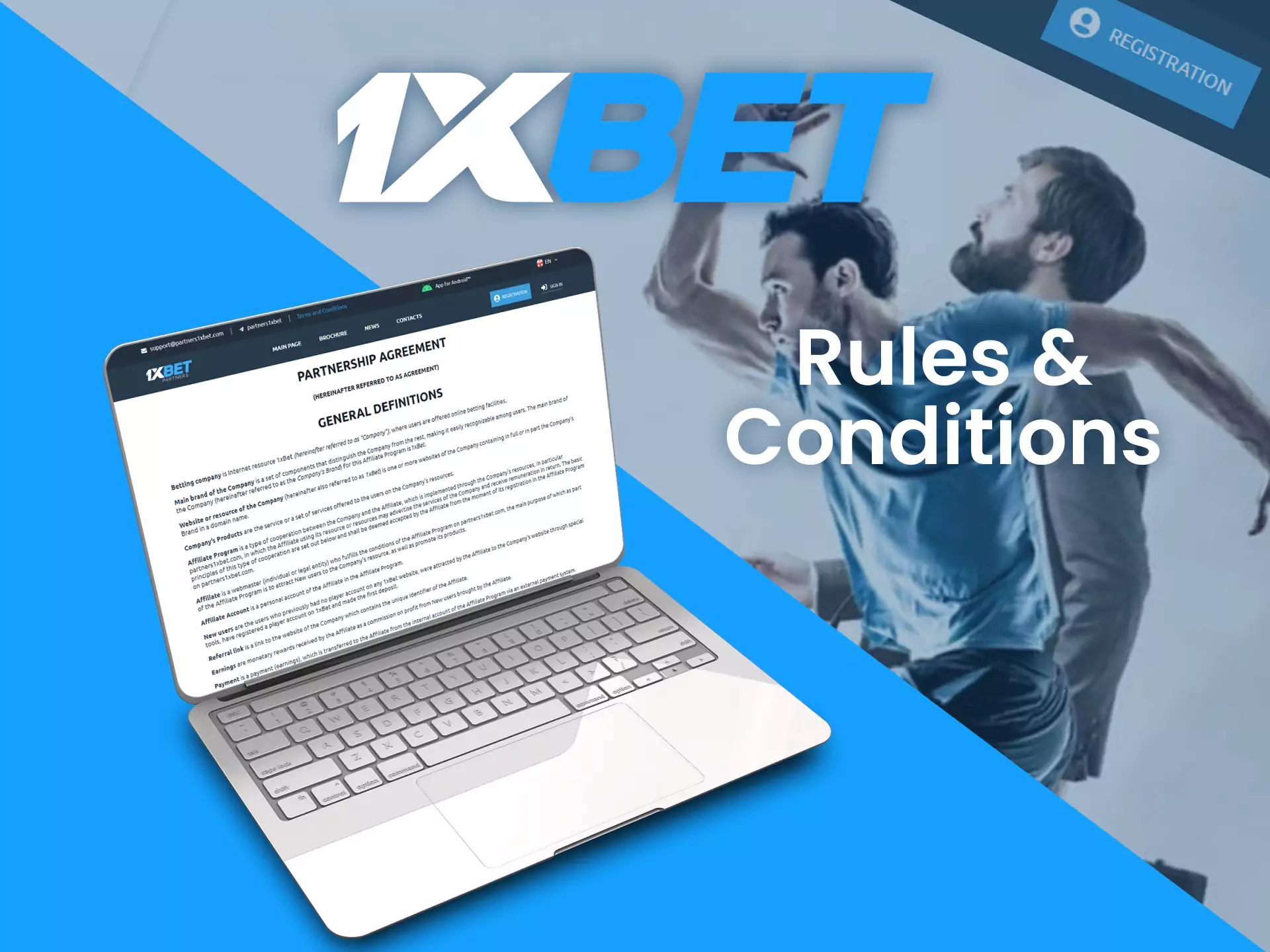 Follow the rules of the 1xbet affiliate program not to be banned by the platform.