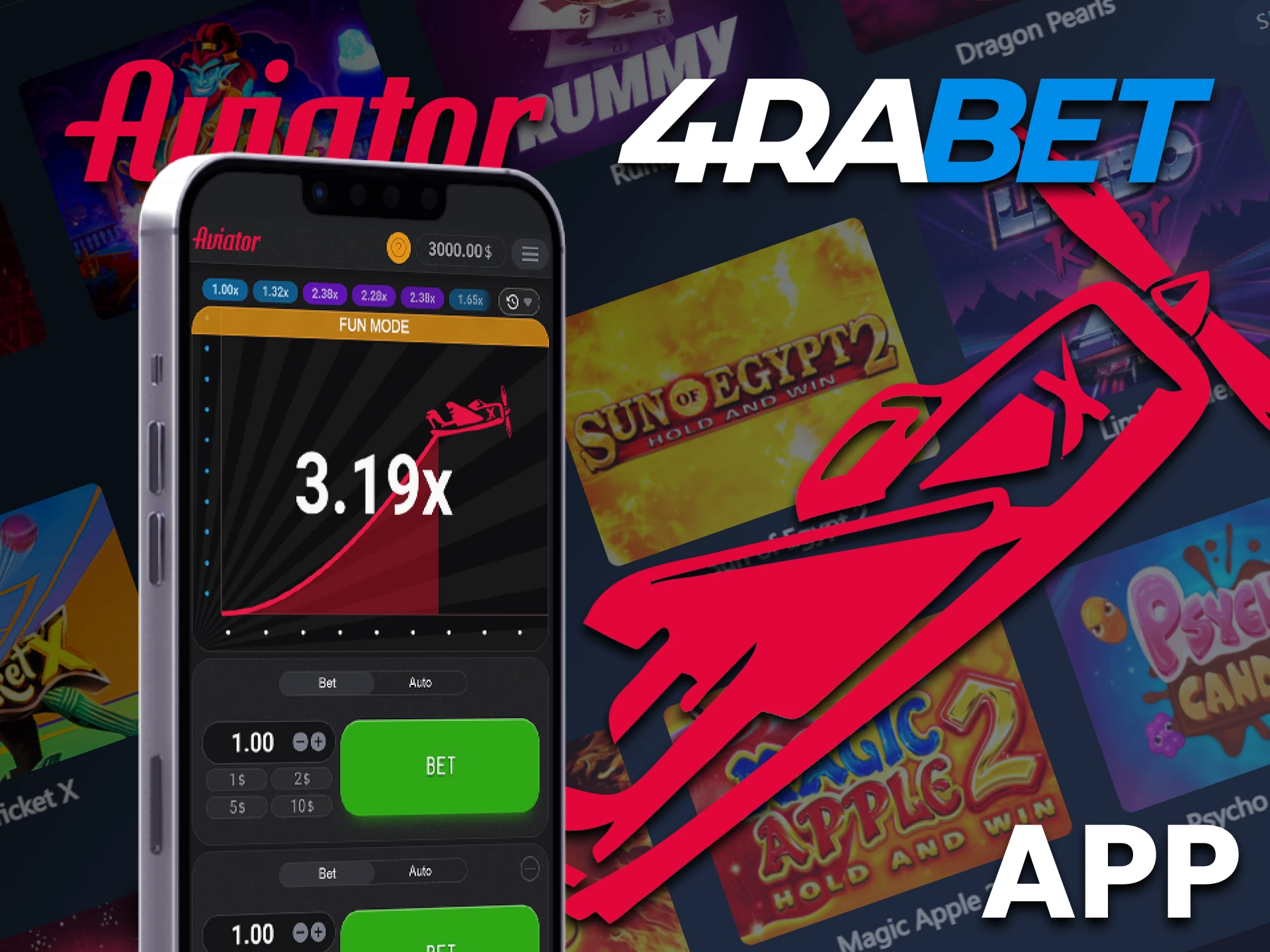 You can play the Aviator game in the official 4rabet app.