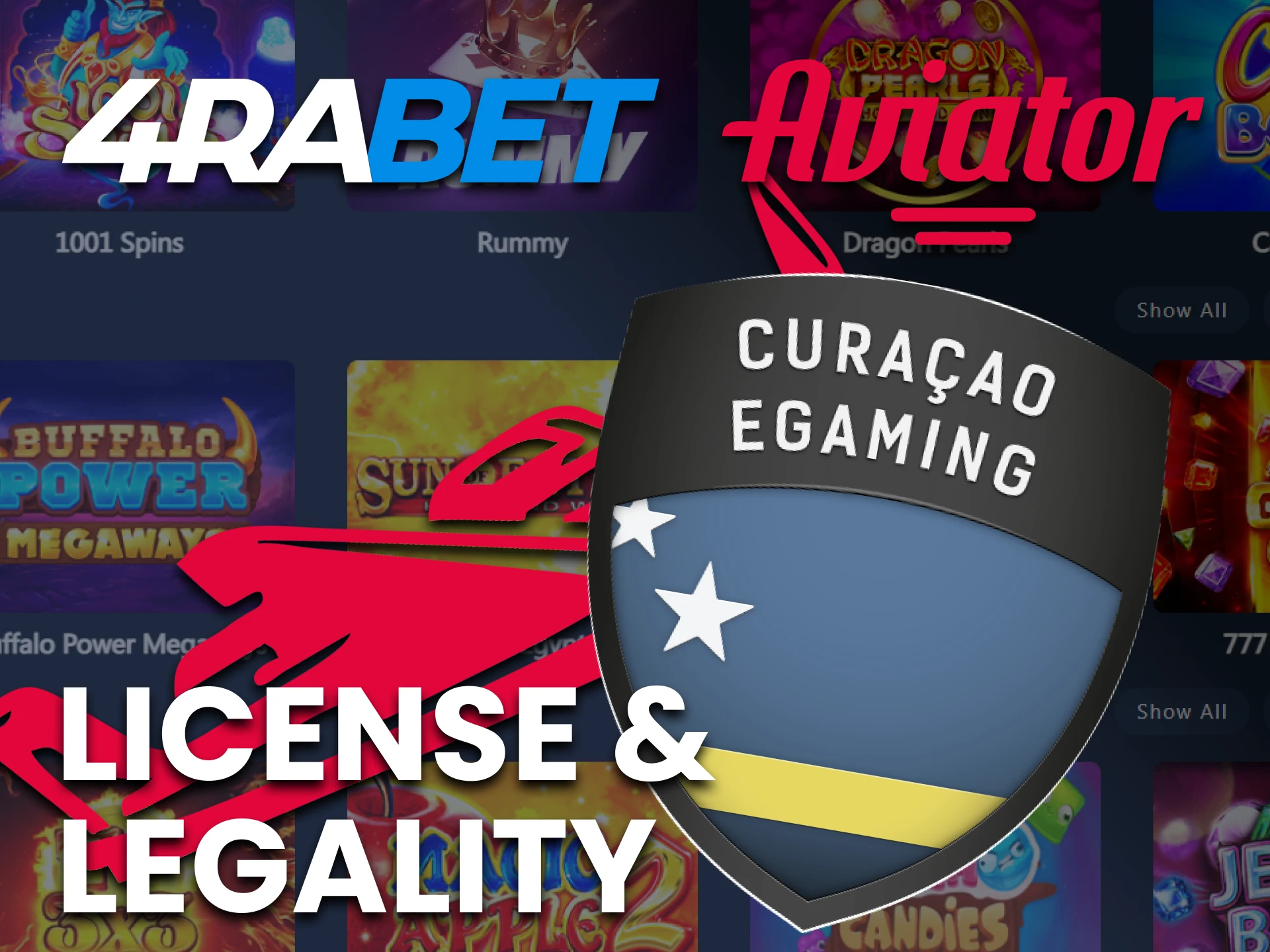 4rabet provides betting and gambling services under the Curacao license.