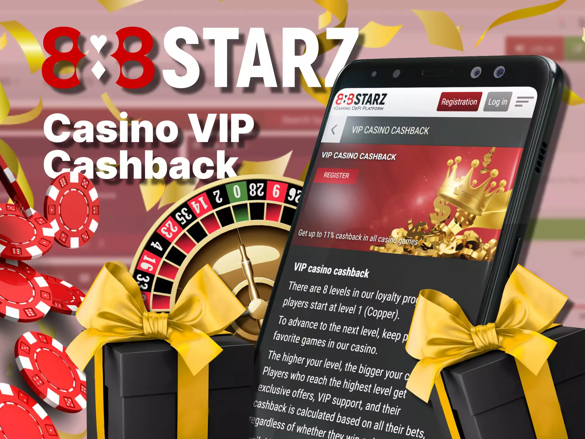 Get your special VIP Casino Cashback in the 888starz app.