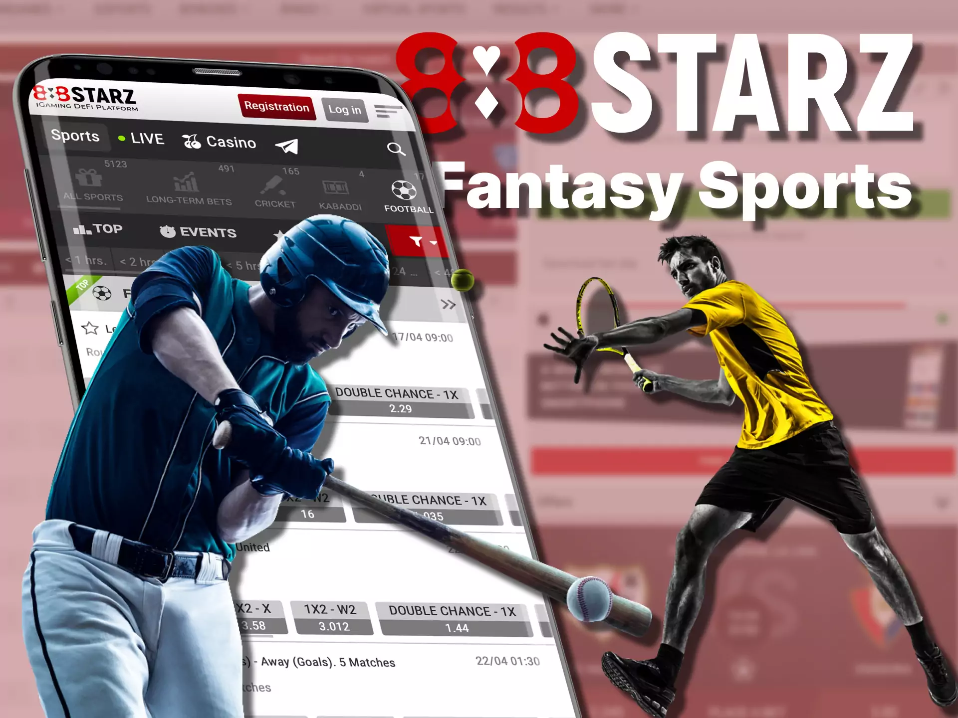 With the 888starz app, fantasy sports betting is available to you.