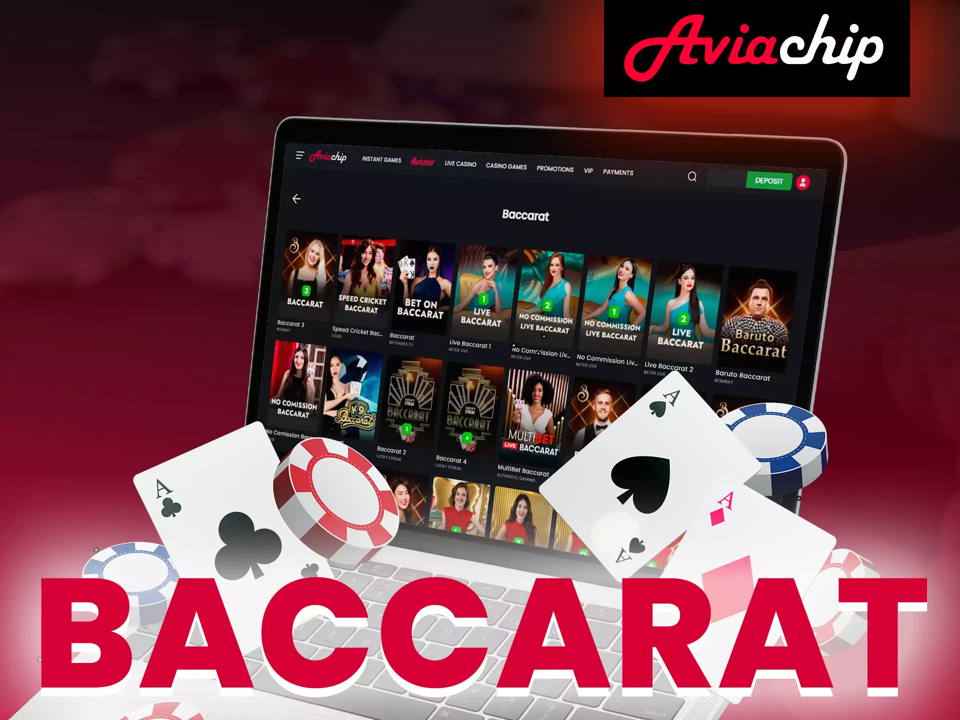 On Aviachip you can play baccarat.