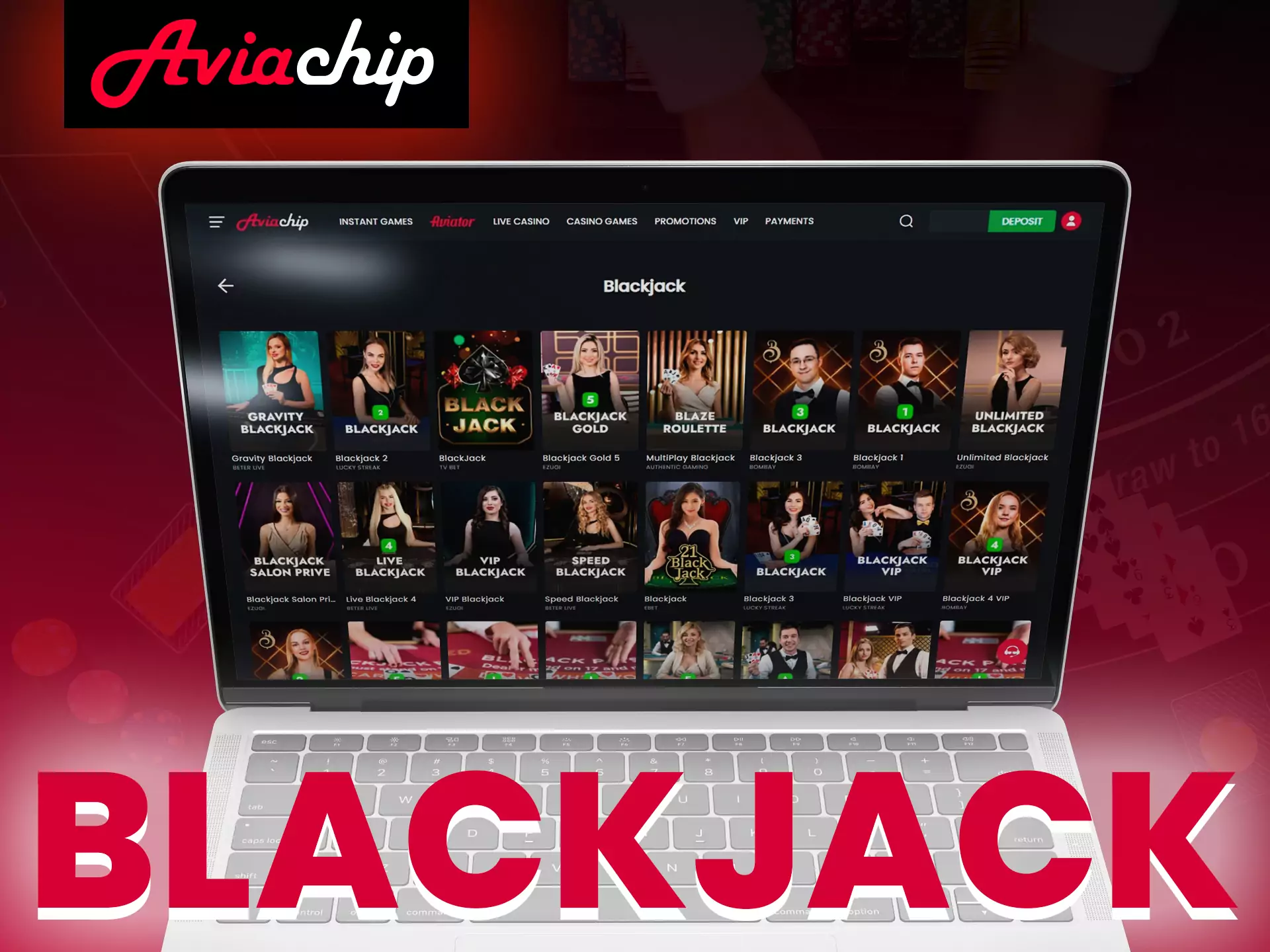 Play blackjack on Aviachip.