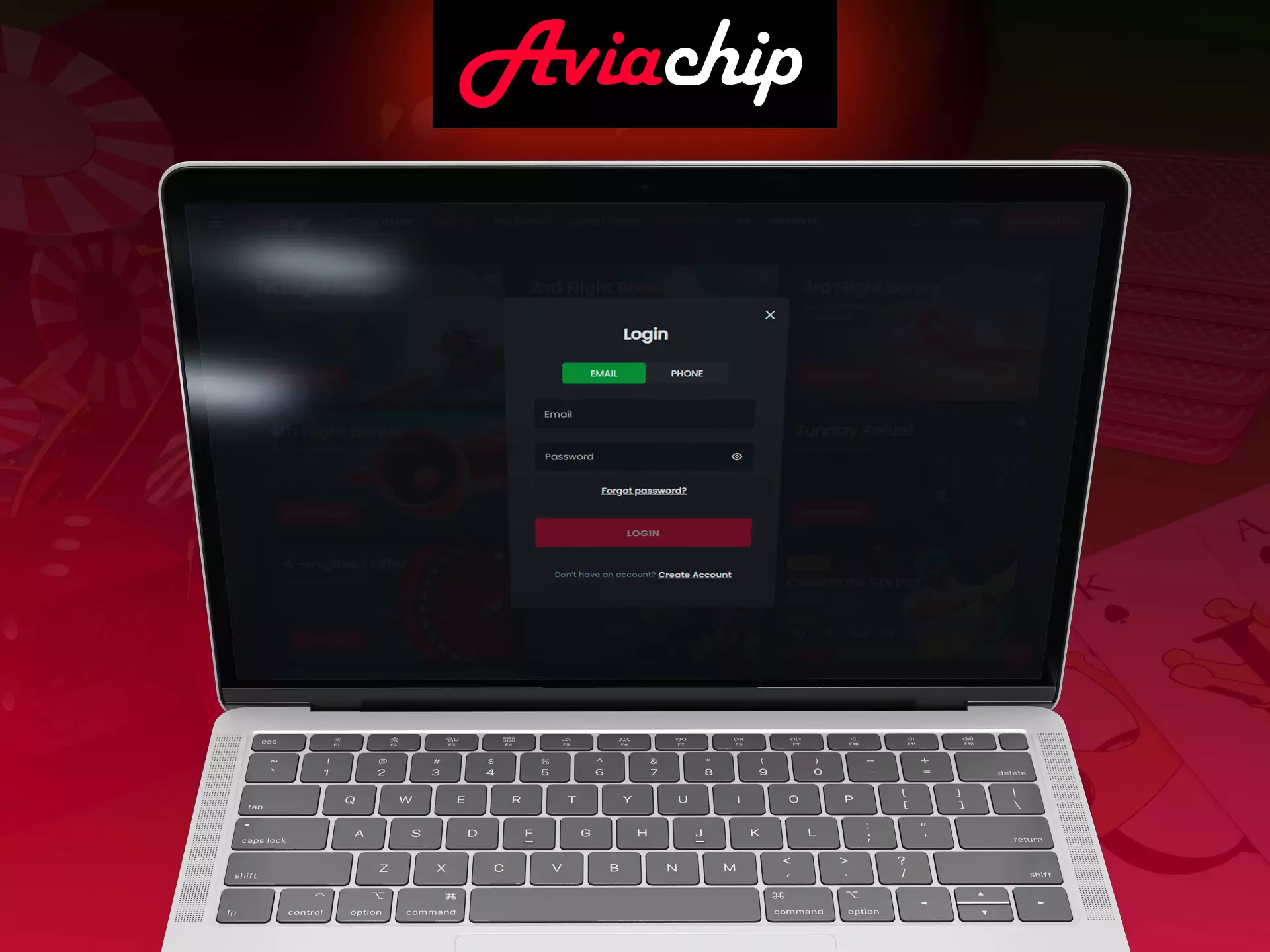 Log in to your Aviachip account to place bets and get bonuses.