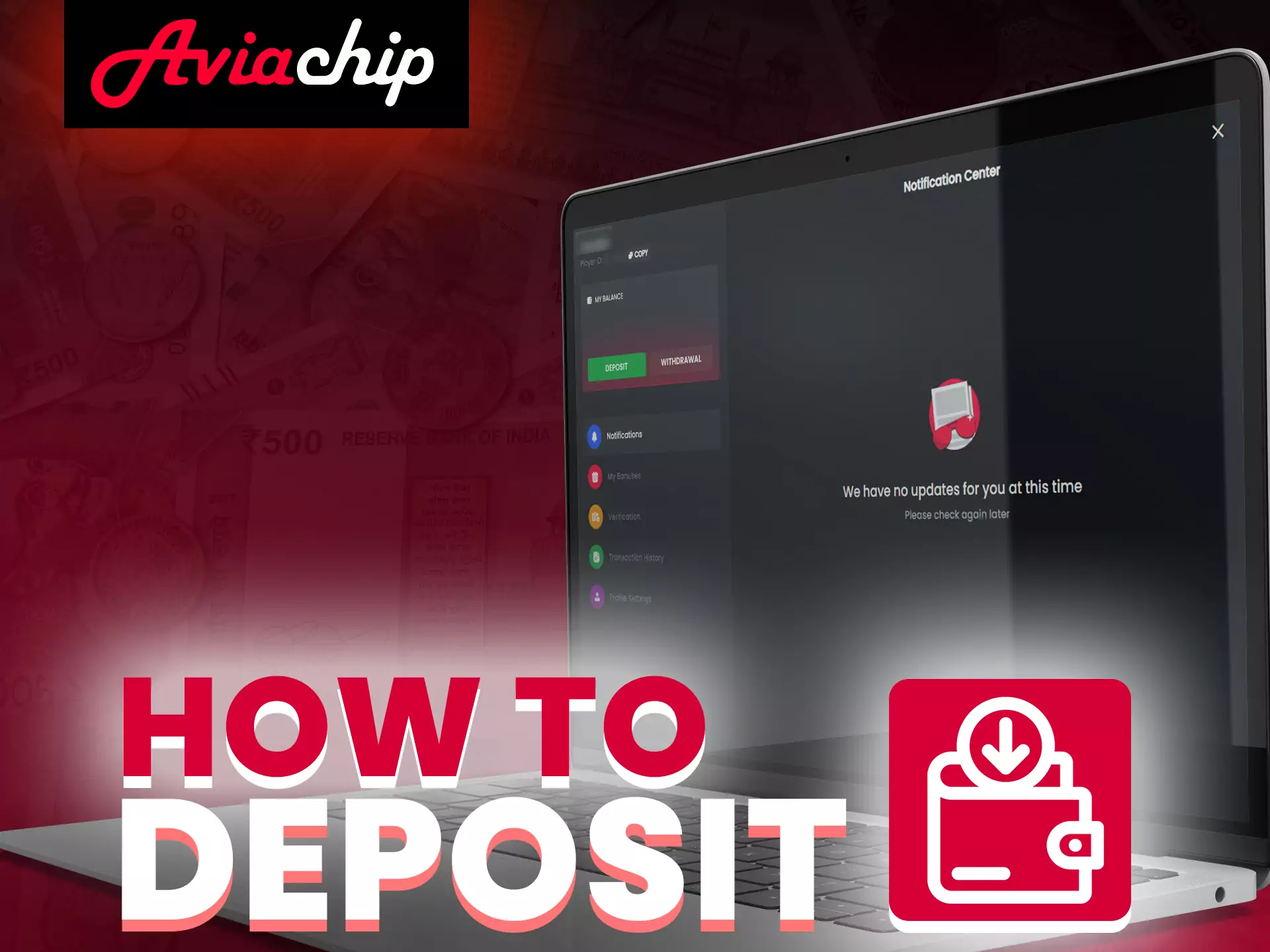 You can easily make a deposit on Aviachip.