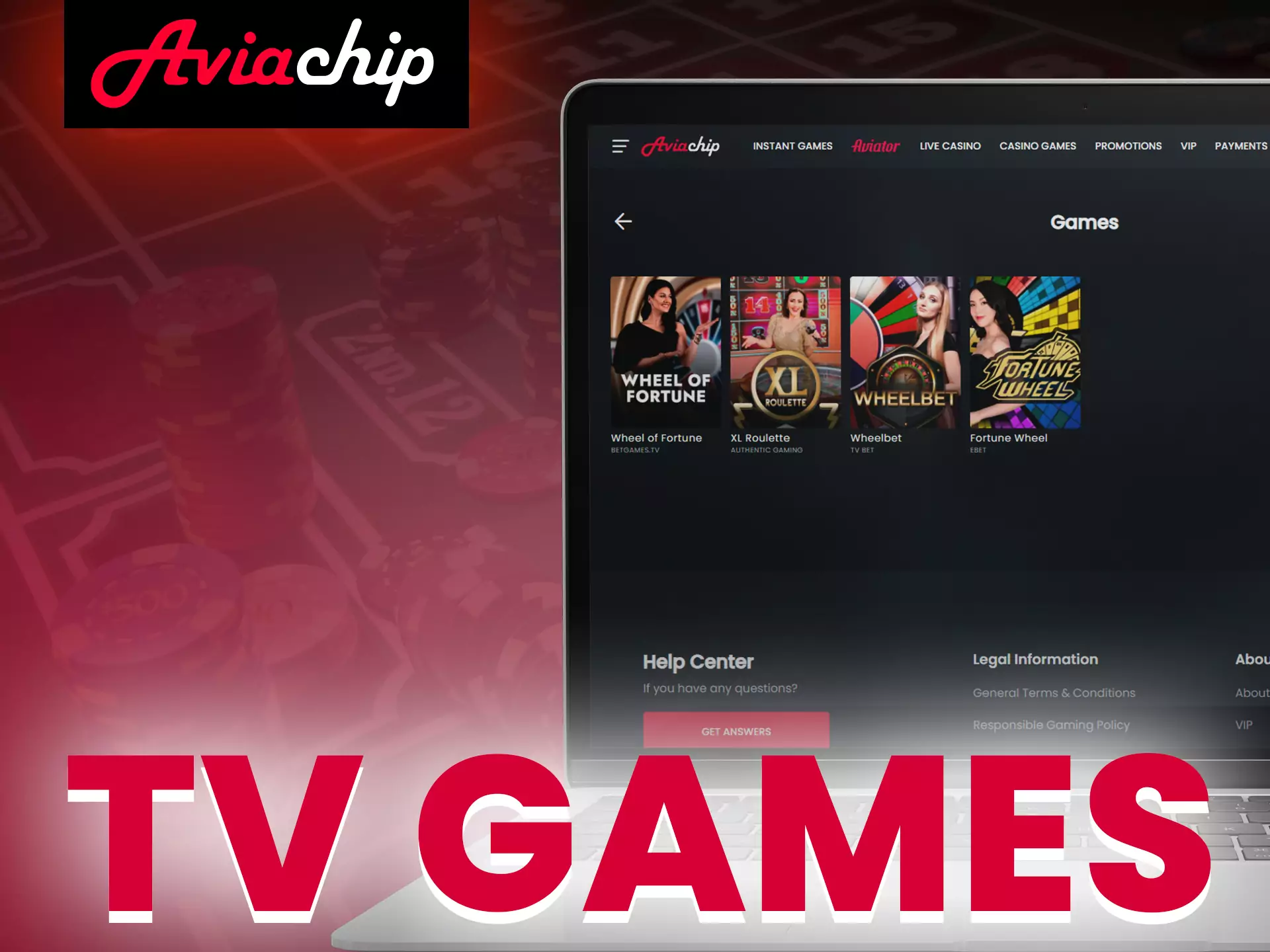 With Aviachip, play exciting TV games.