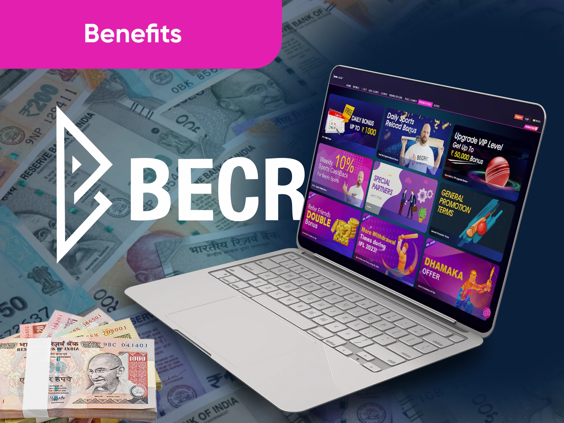 There are many benefits users can find on Becric.