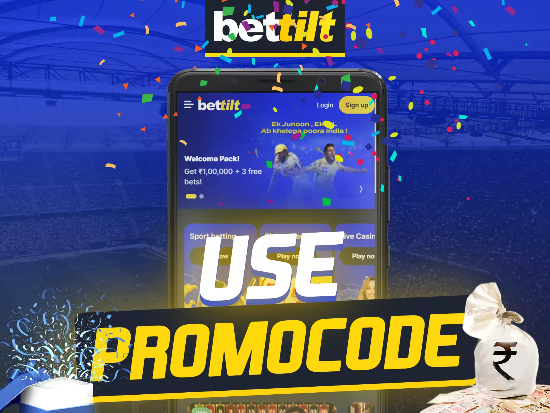 During registration, apply a promo code for the Bettilt app to get an extra bonus.