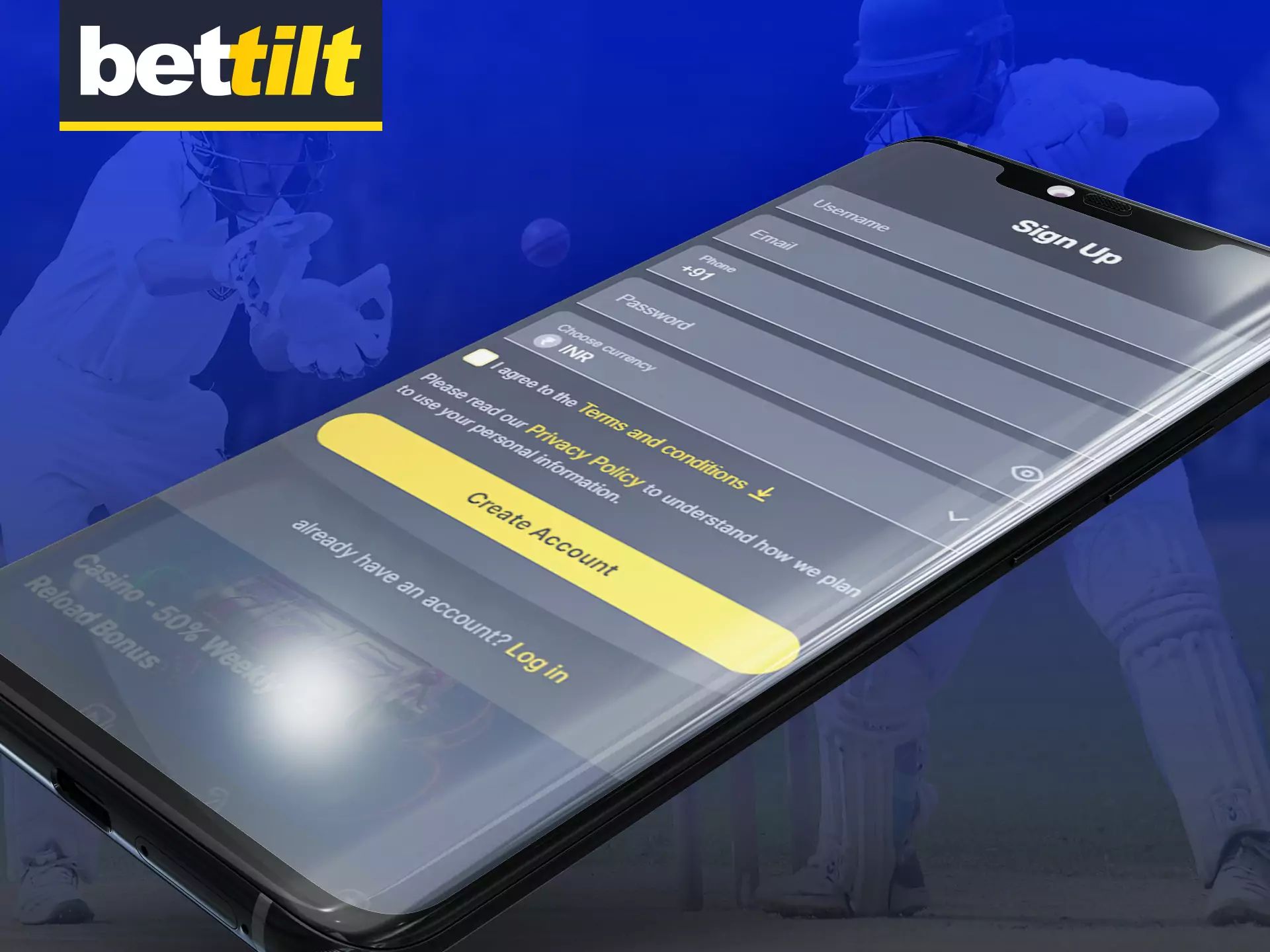 Register with the Bettilt app to start betting.