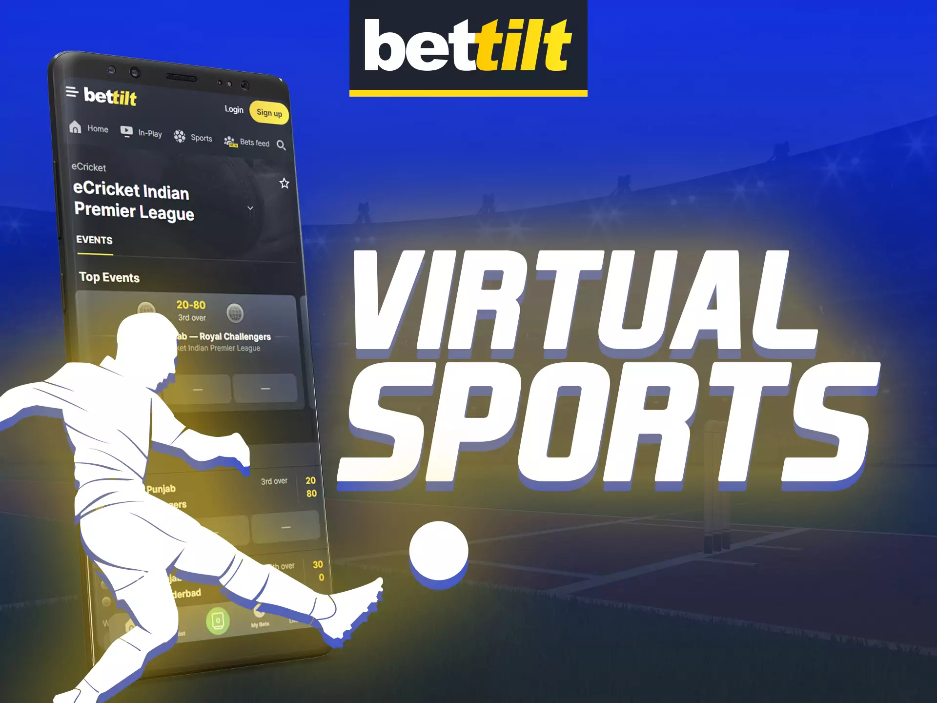 In the Bettilt app, bet on virtual sports.