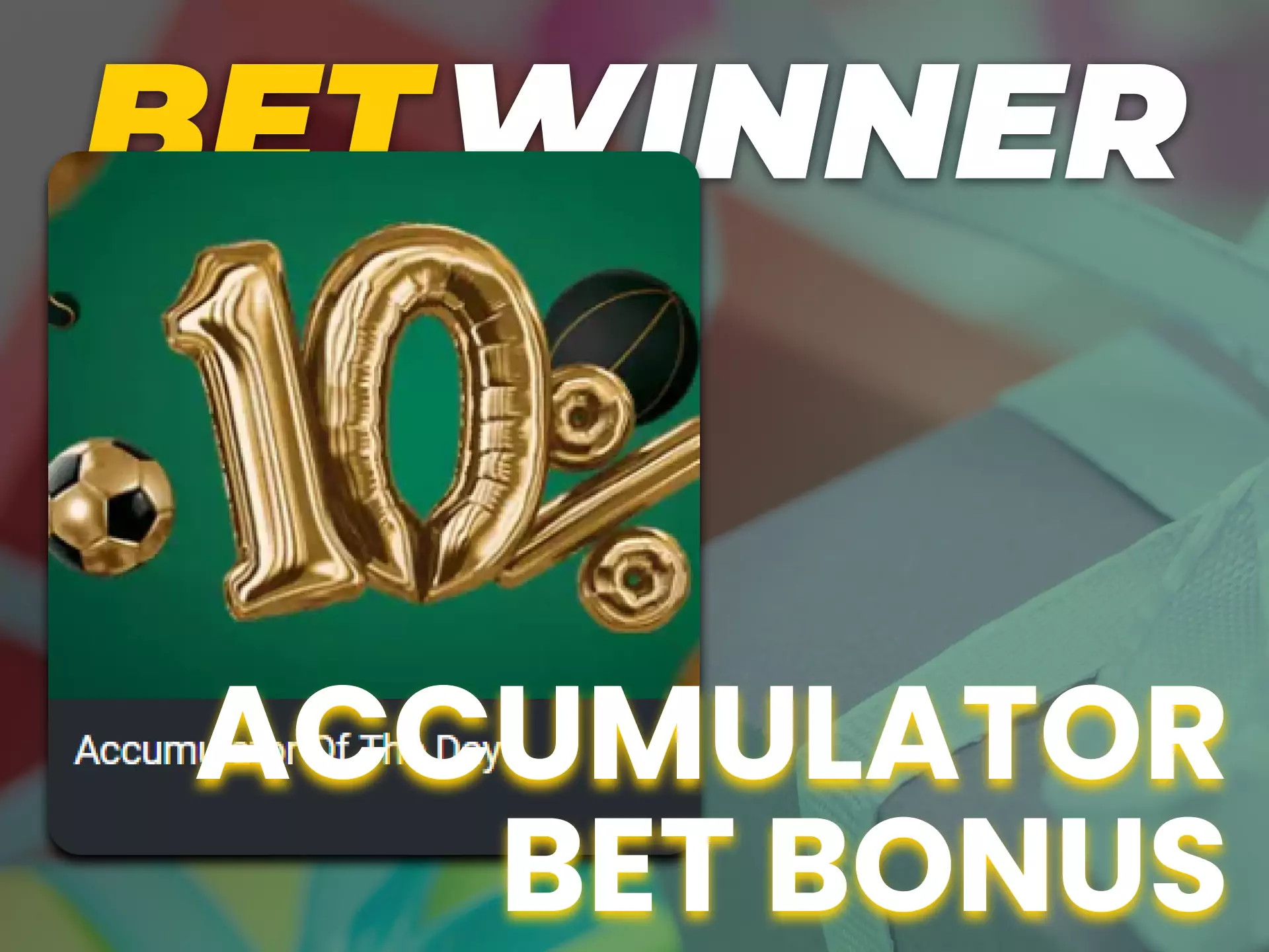 In the Betwinner app you will get a bonus accumulator on bets.
