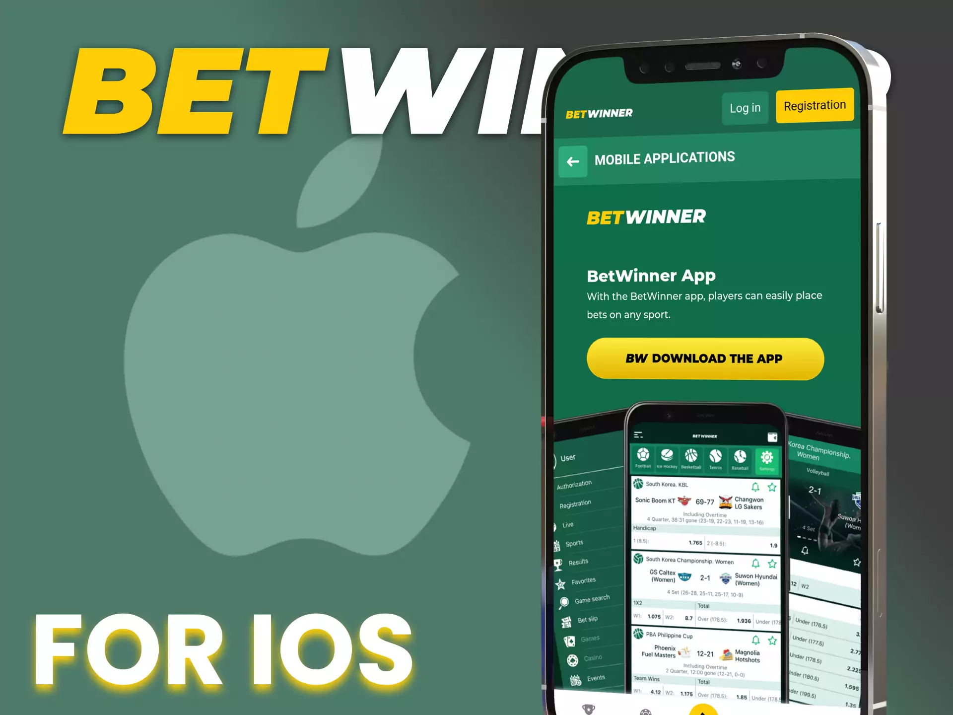 The Betwinner app is supported on your iOS device.
