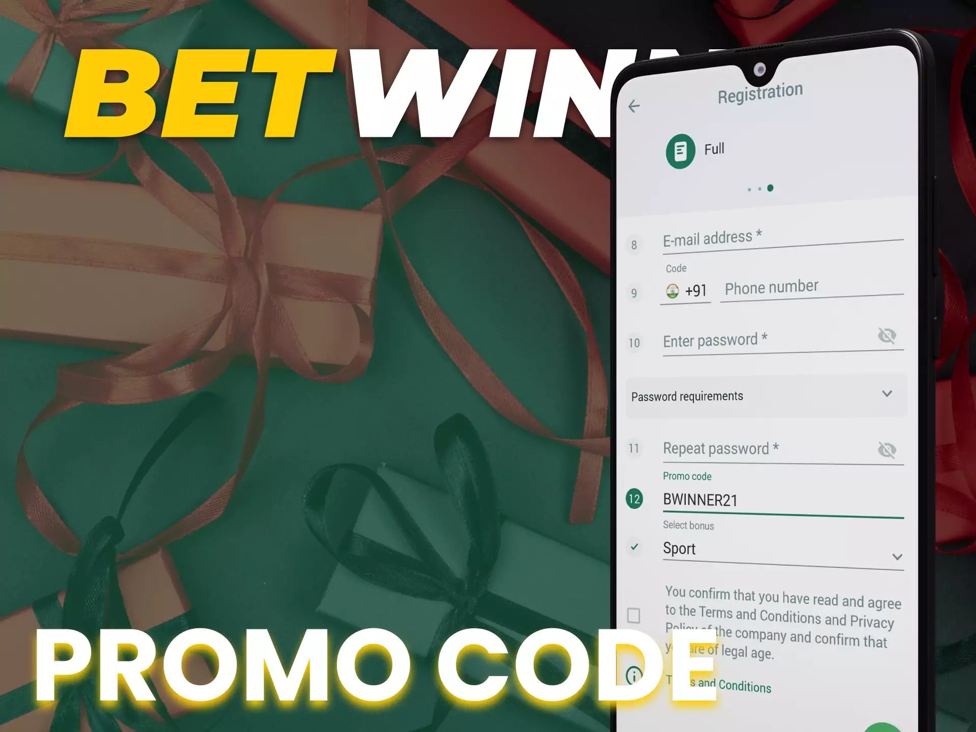 Use a special promo code for Betwinner app to get more bonuses.