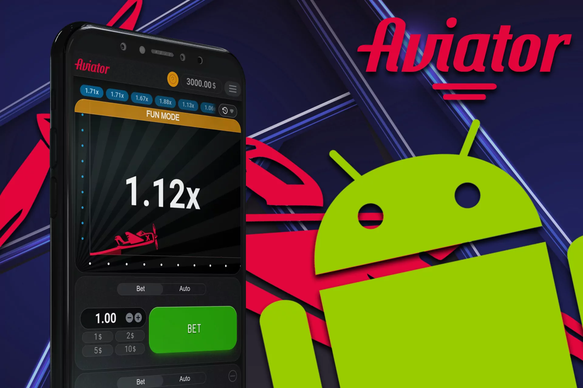 Play Aviator on your android device.