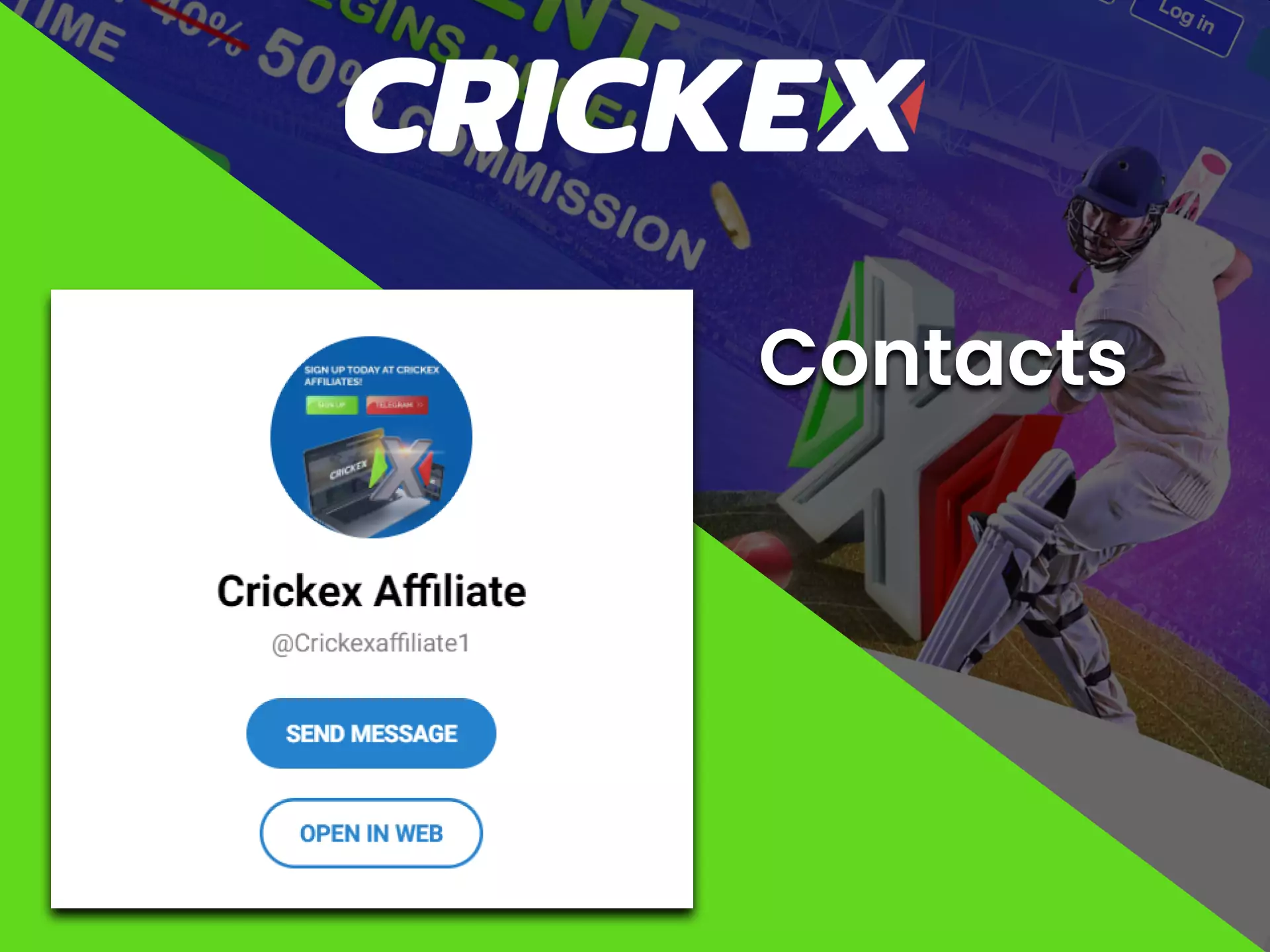 Contact the Crickex support team if you have questions.