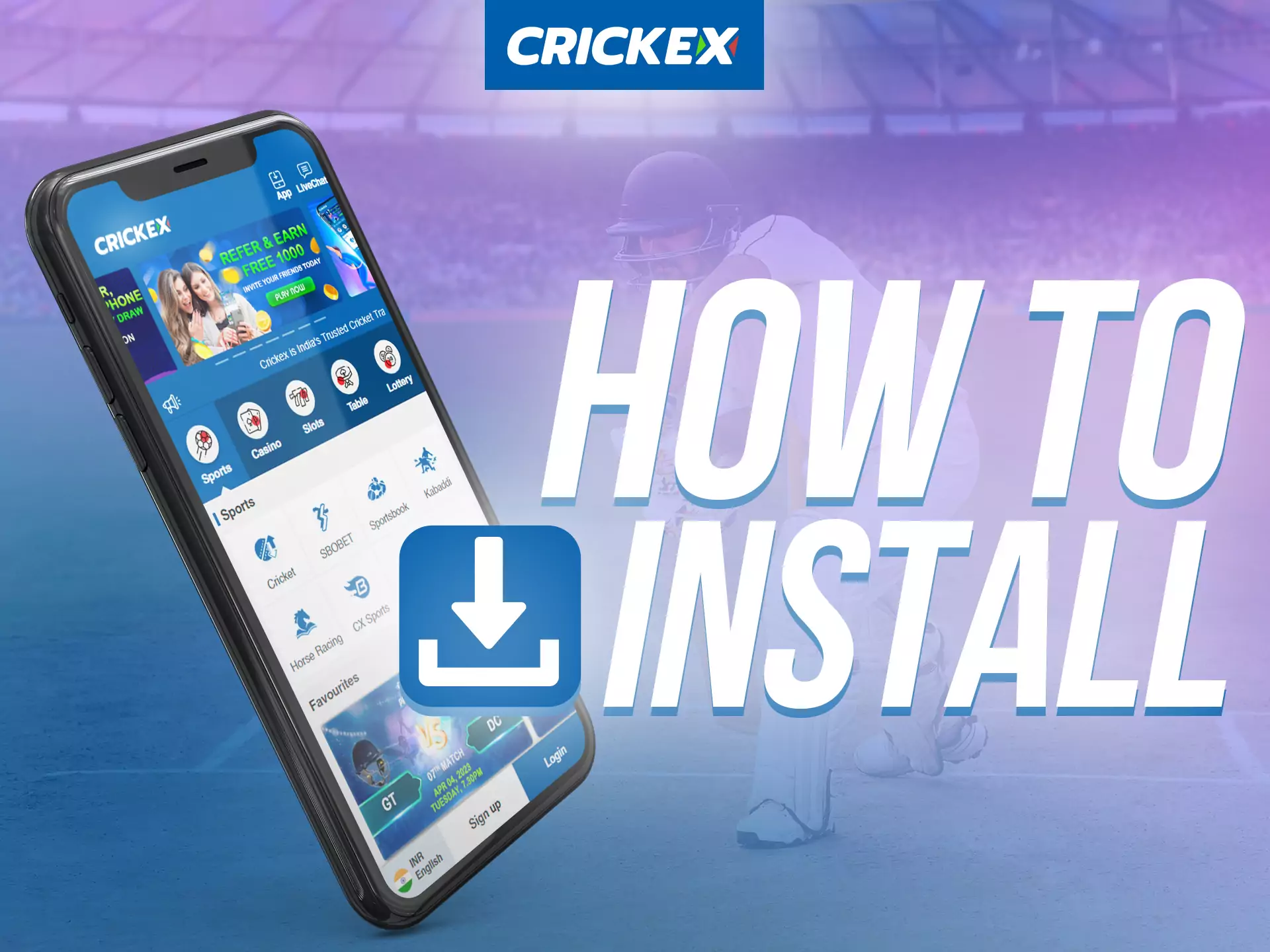 Learn how to easily install the Crickex app on your device.