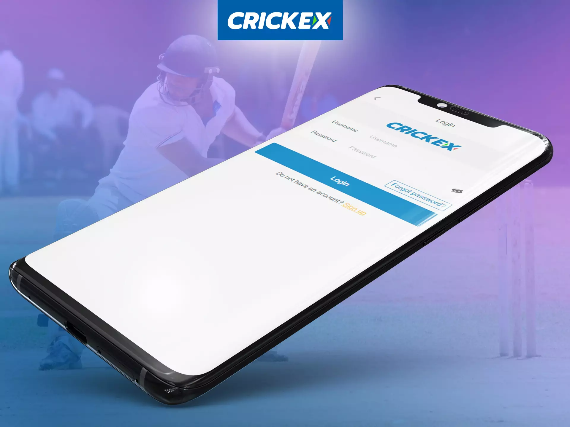 Login to your Crickex app account to use all the features and benefits.