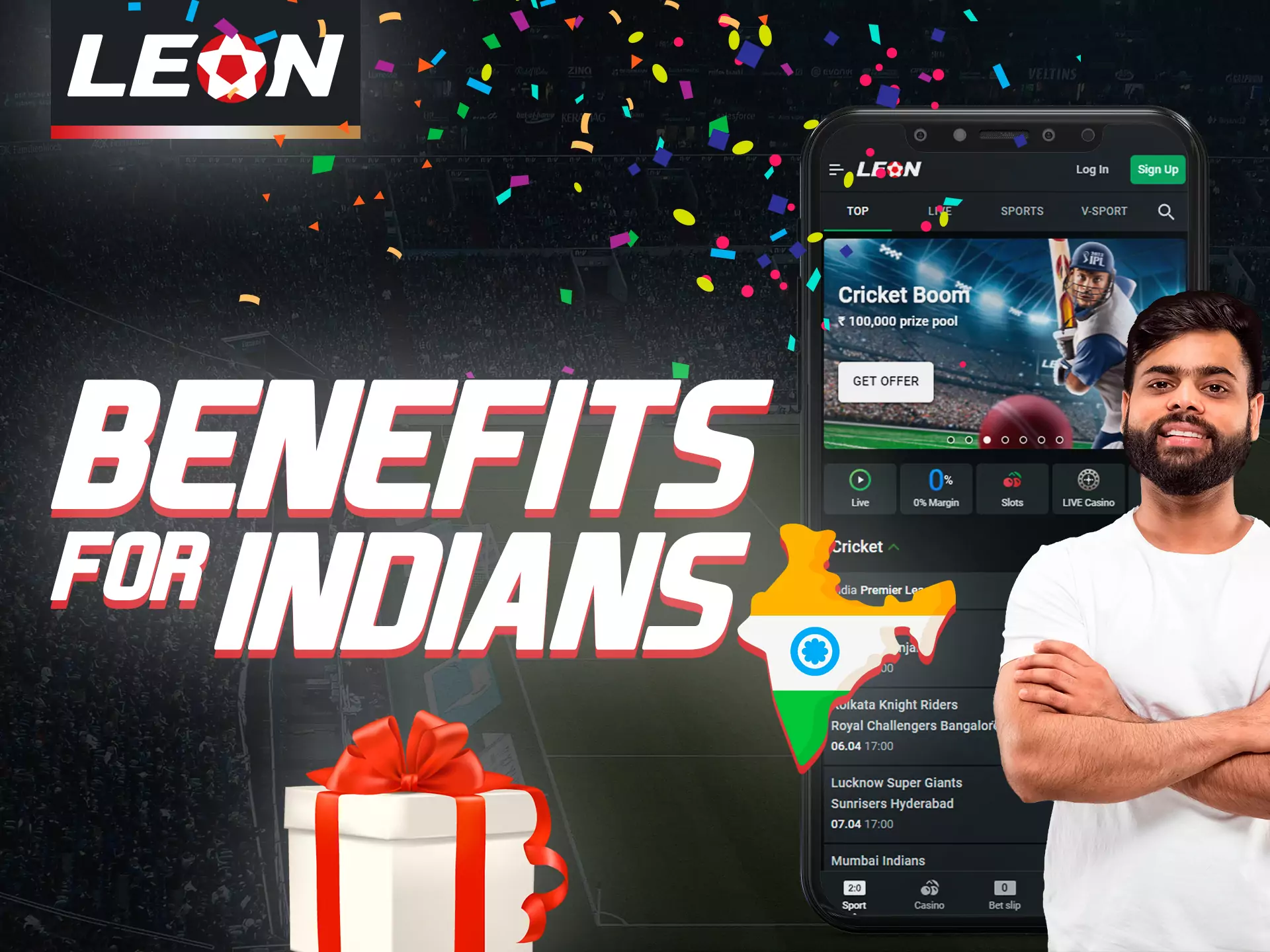 Leonbet guarantees its Indian players bonuses and benefits.