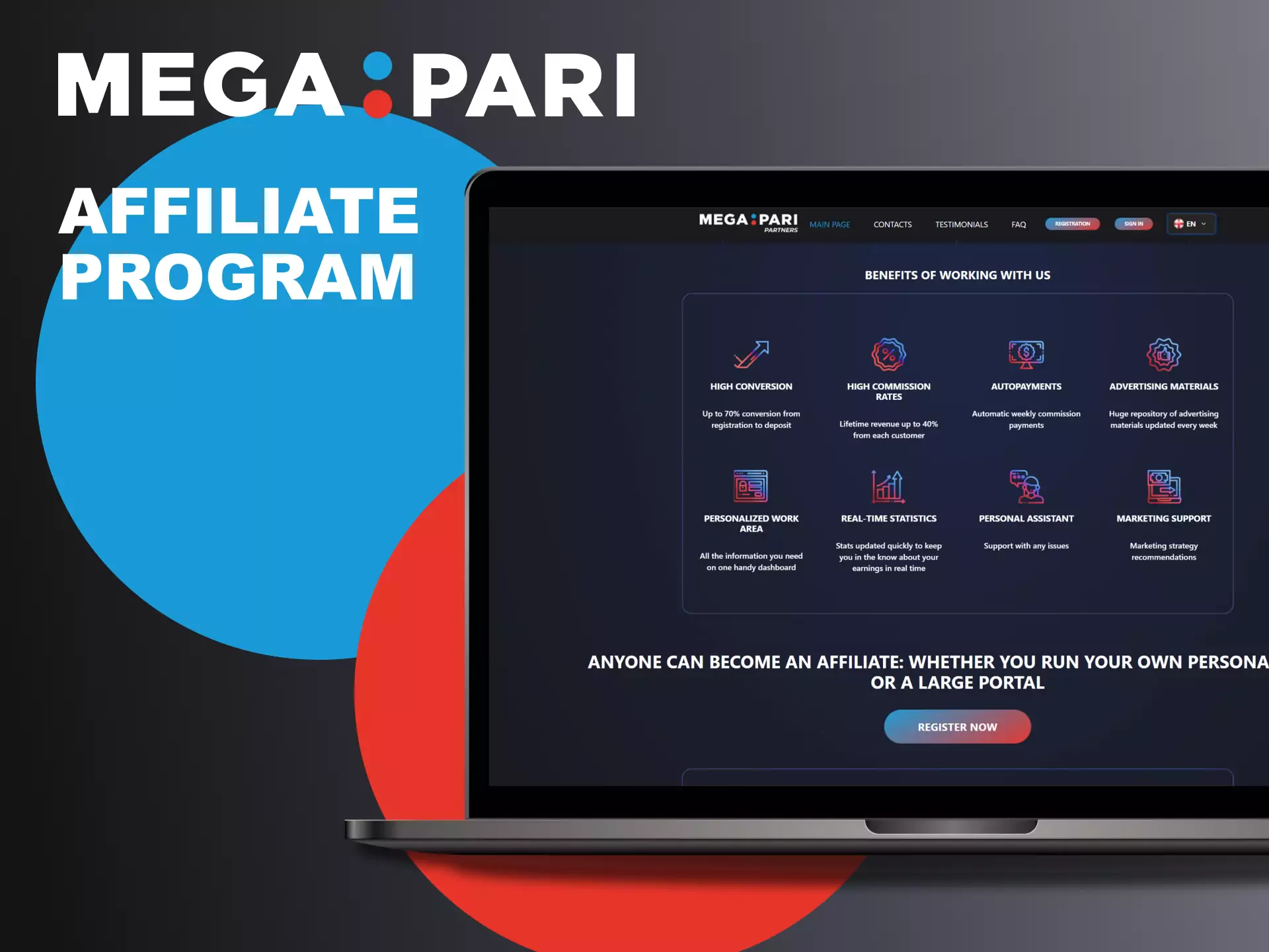 Join the Megapari affiliate program.