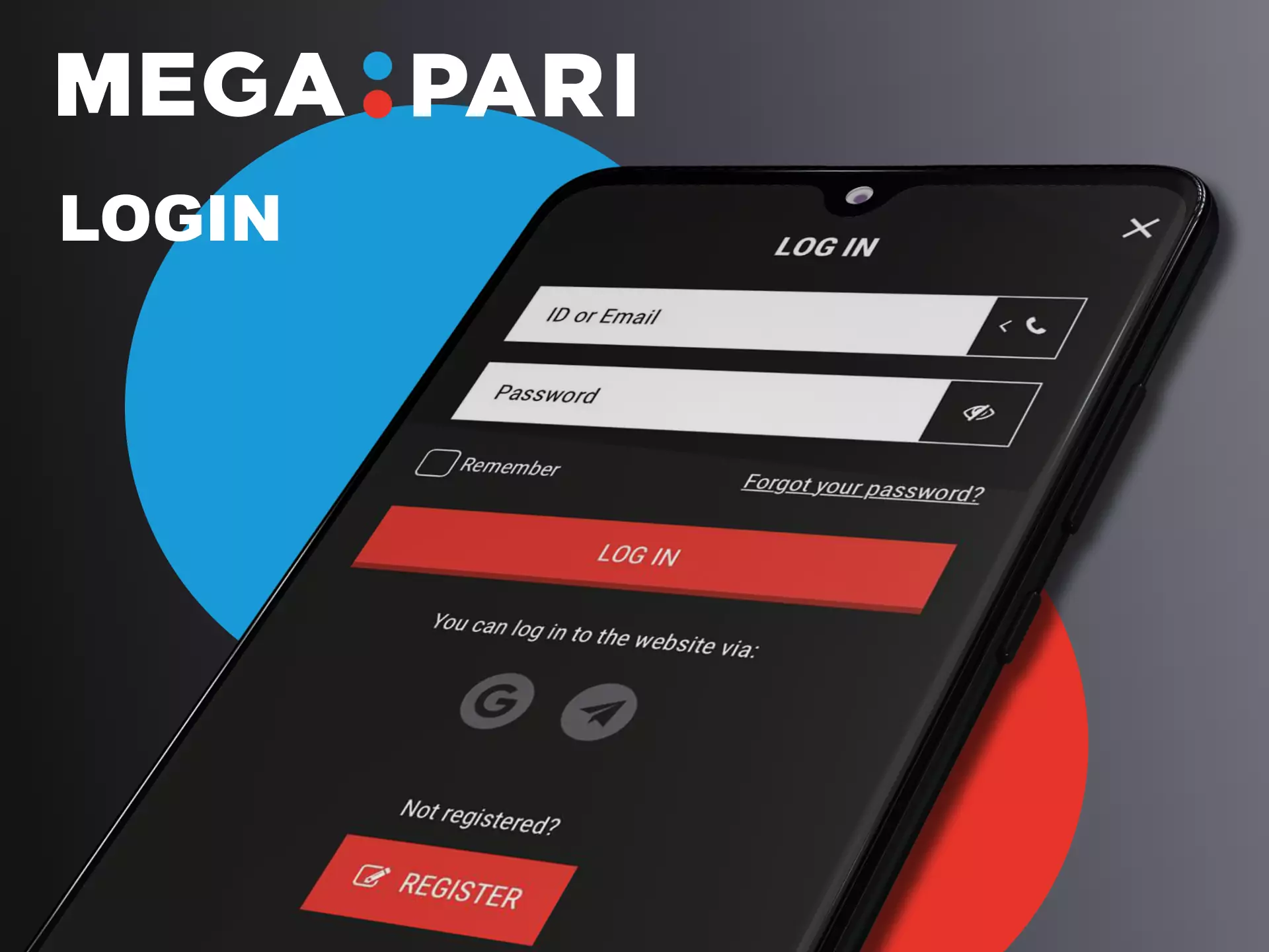 Login to your Megapari app account to play casino and sports betting.