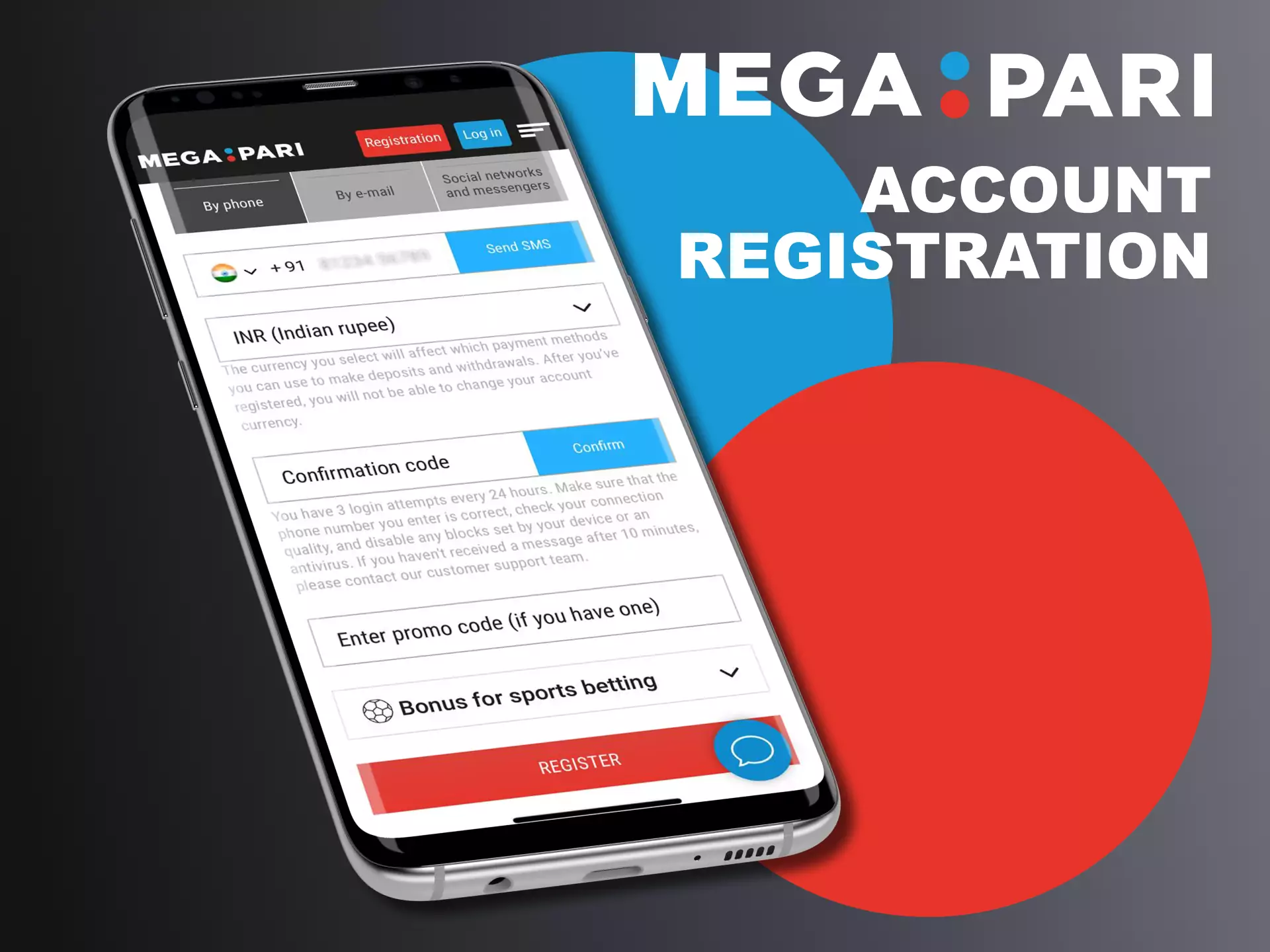 Complete a simple registration on the Megapari app.