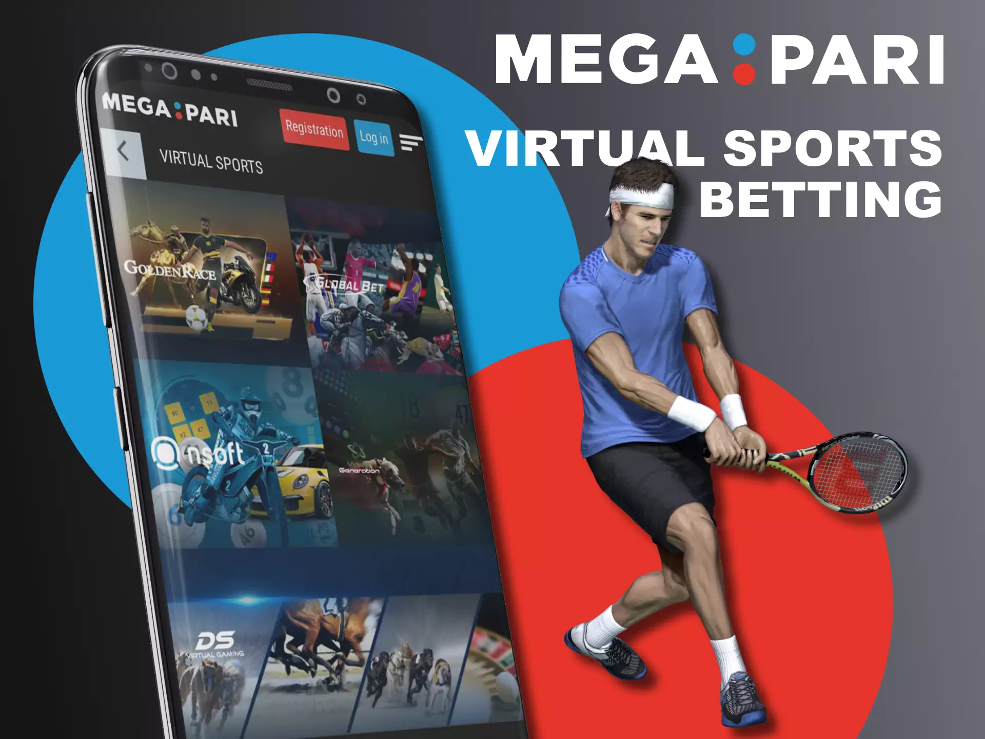 At Megapari, you can bet on any virtual sport.