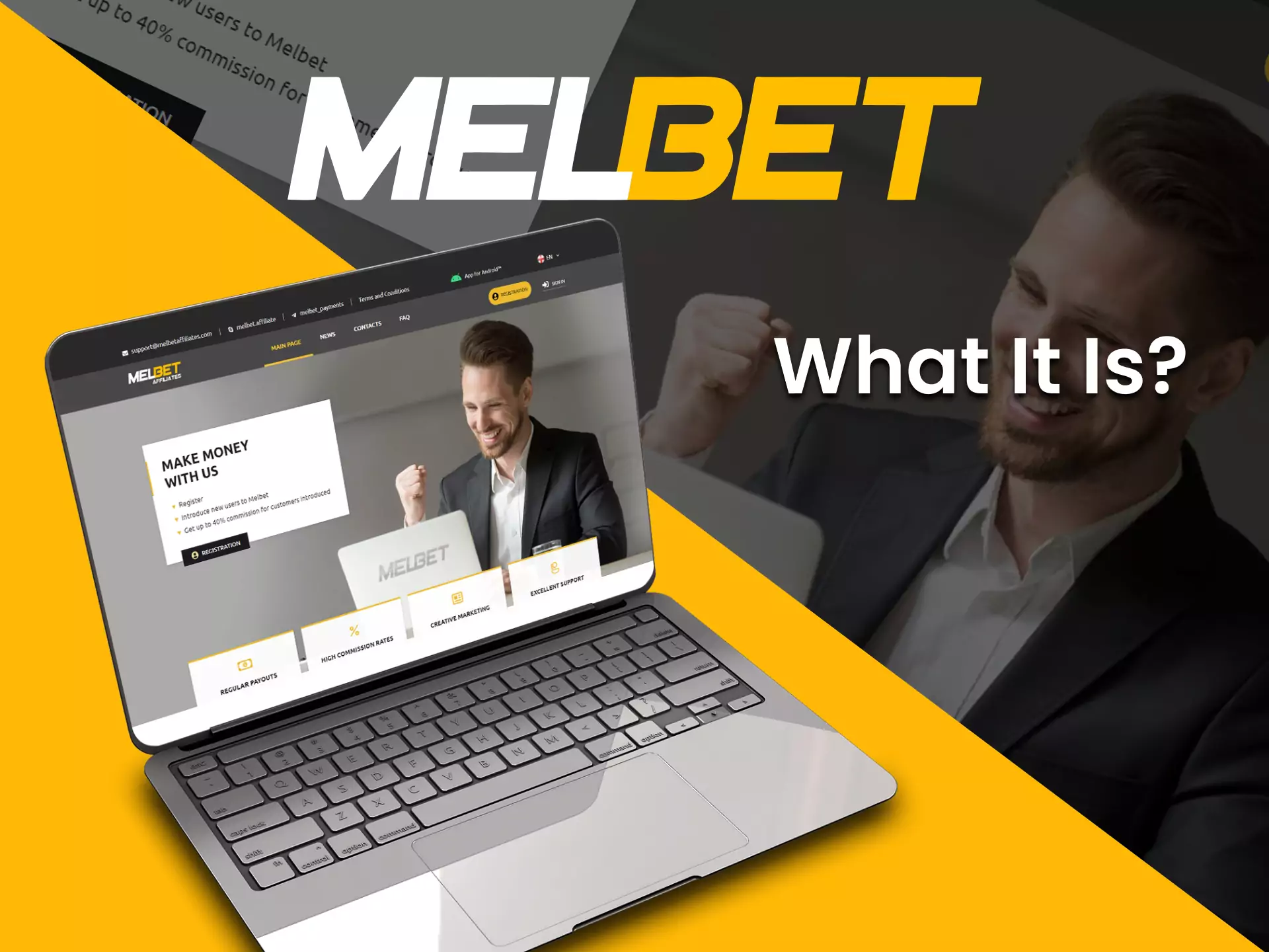 The affiliate program provided by Melbet helps to earn more money by inviting friends to the betting platform.