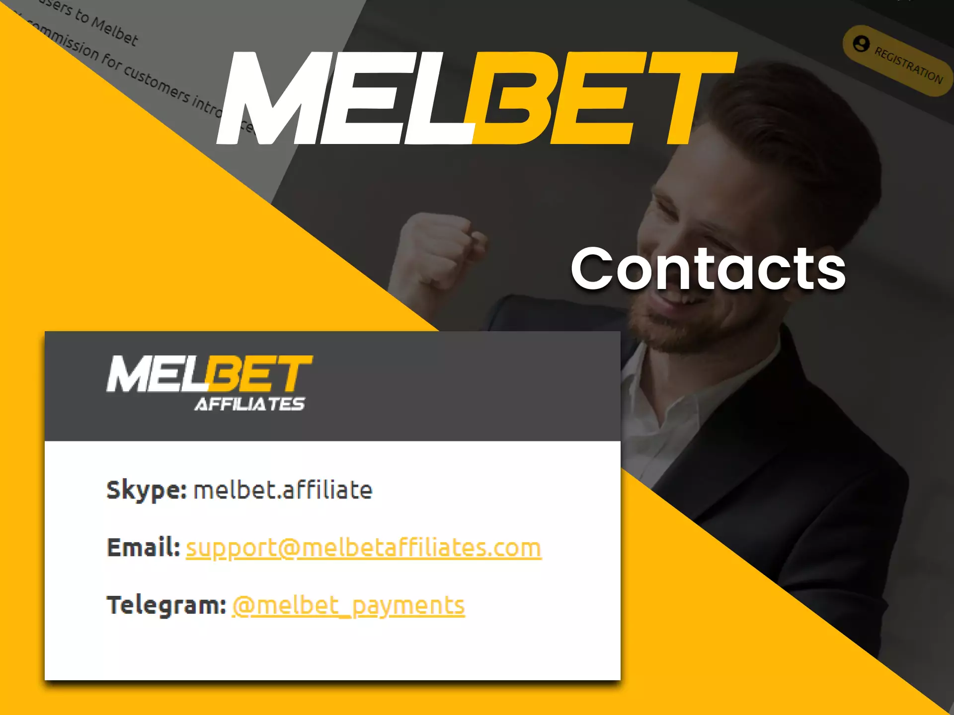 Contact Melbet support if you have questions about the affiliate club.
