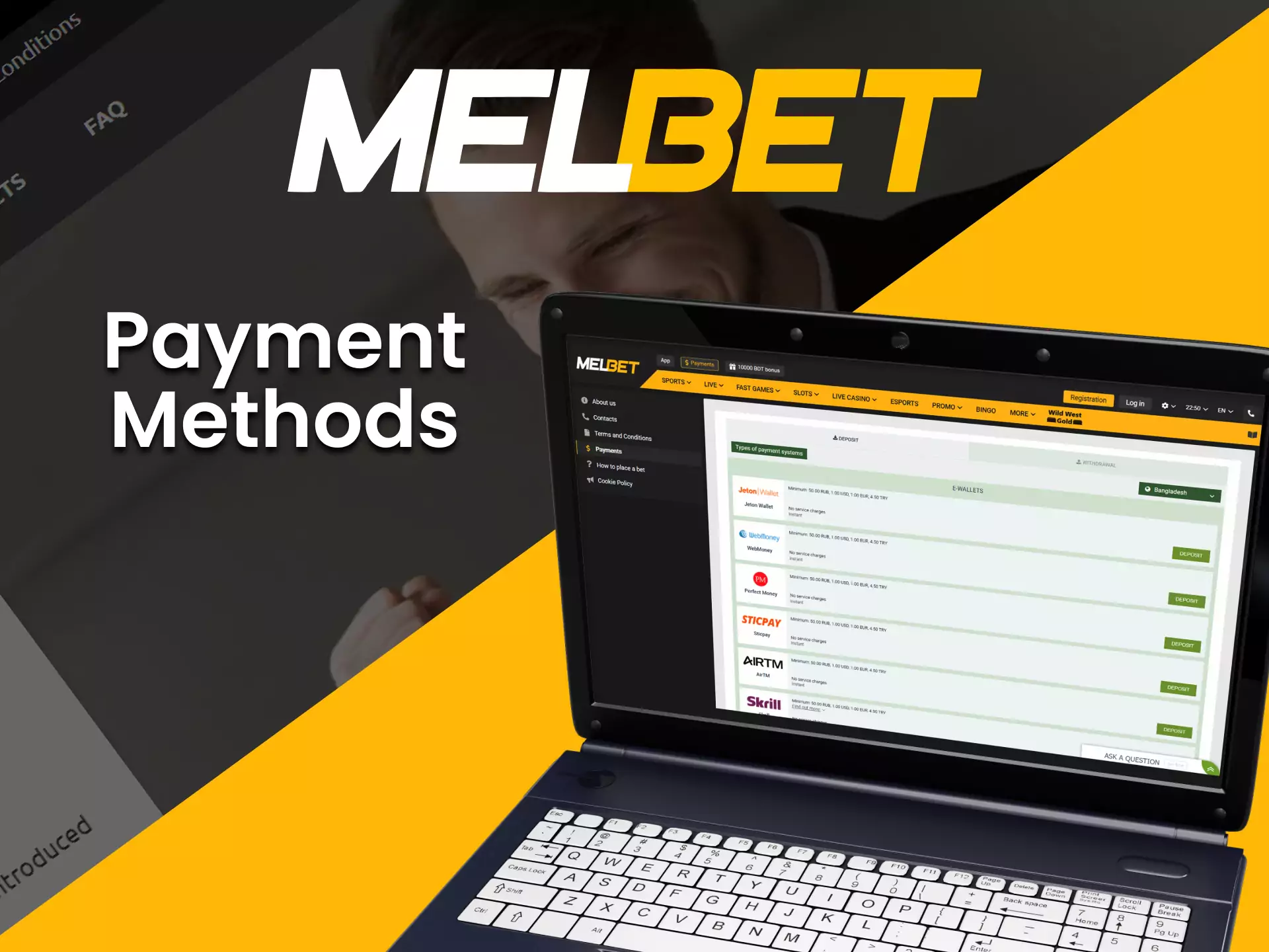 The Melbet affiliate program uses the most common payment methods in India.