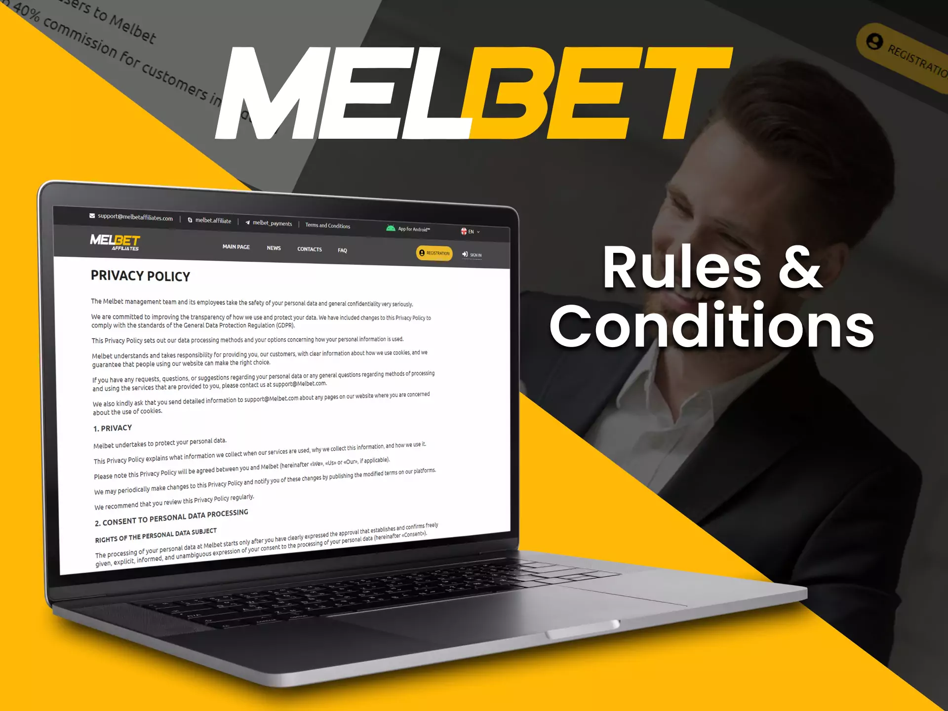 Follow the rules of the Melbet affiliate program not to be banned by the platform.