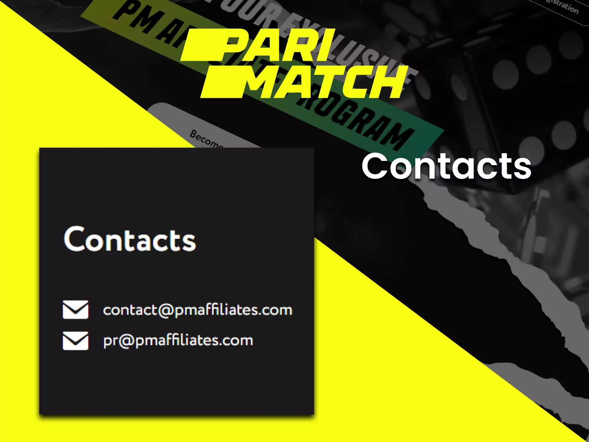 Remember the contact list of the Parimatch affiliate club.