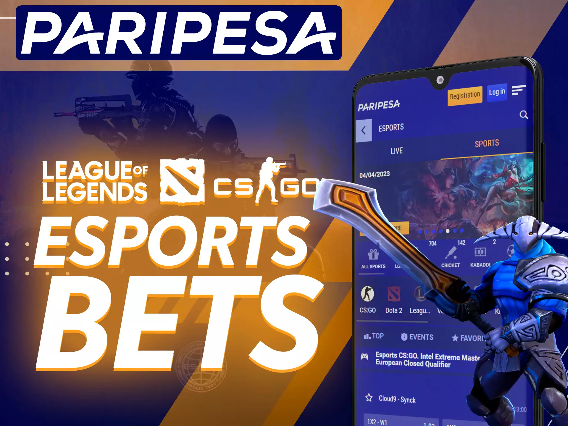 You can bet in the Paripesa app on esport if you're a real fan.