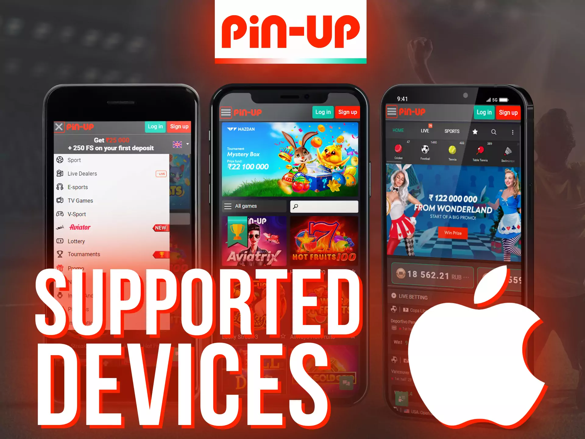 The Pin-Up app is supported on various iOS devices.
