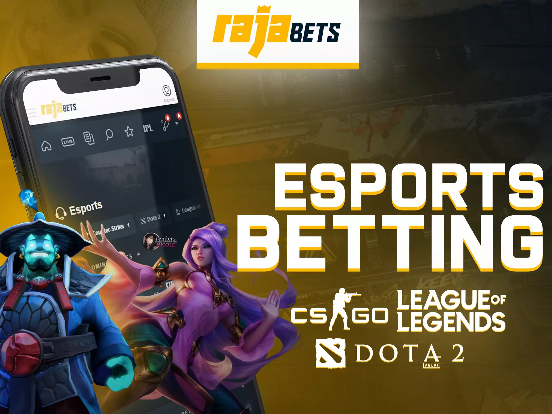 If you're a fan of esports, bet on Rajabets app.