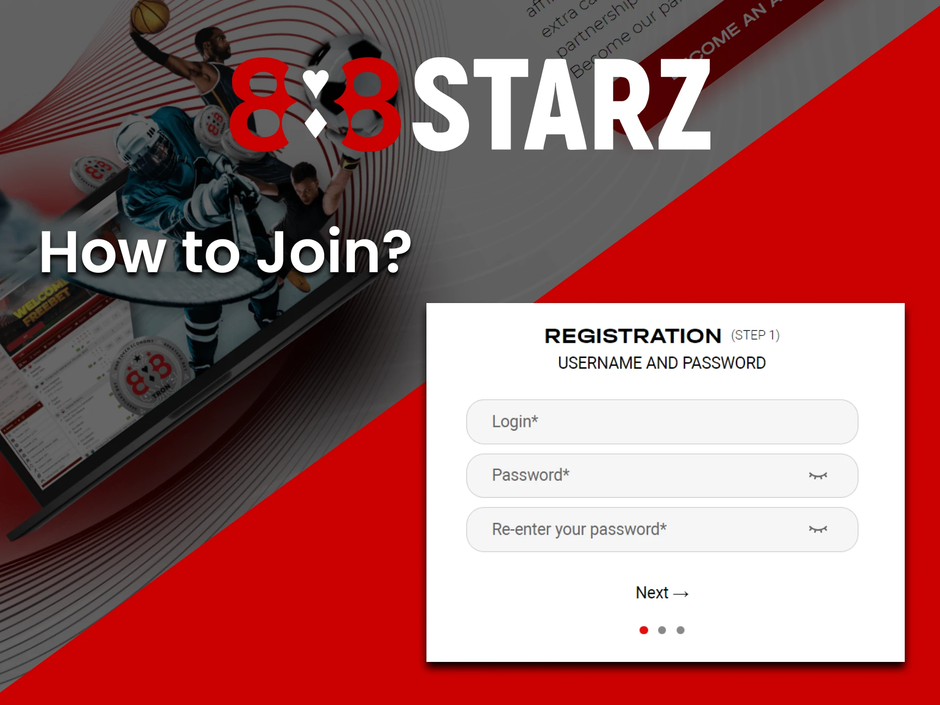 it's easy to become 888starz affiliate.