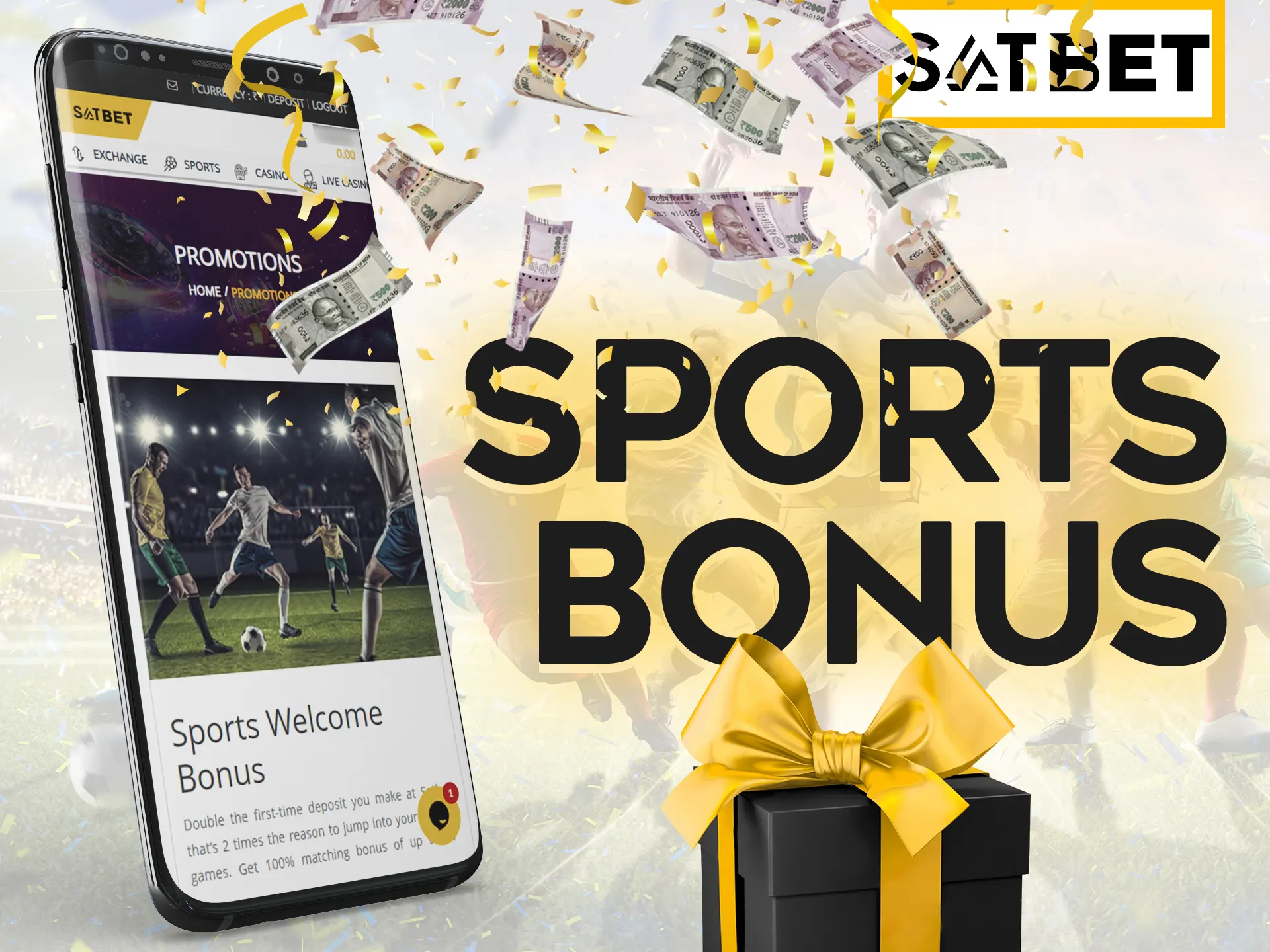 Get your Satbet sports bonus by betting on different sports.