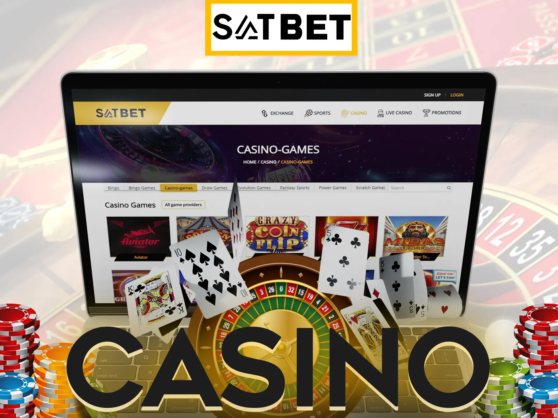 Visit Satbet casino and start playing casino games.