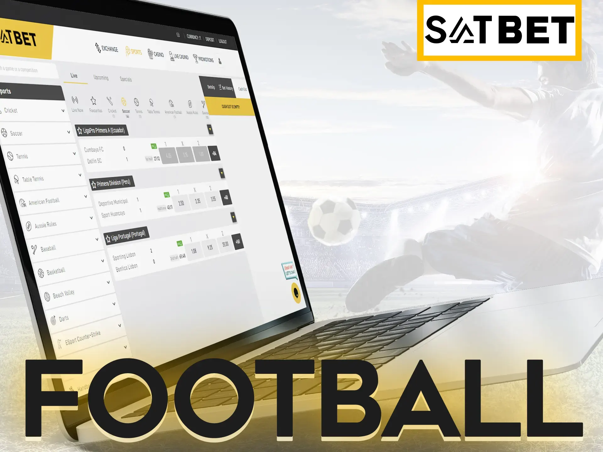 Win money by playing on most profitable football players at Satbet.