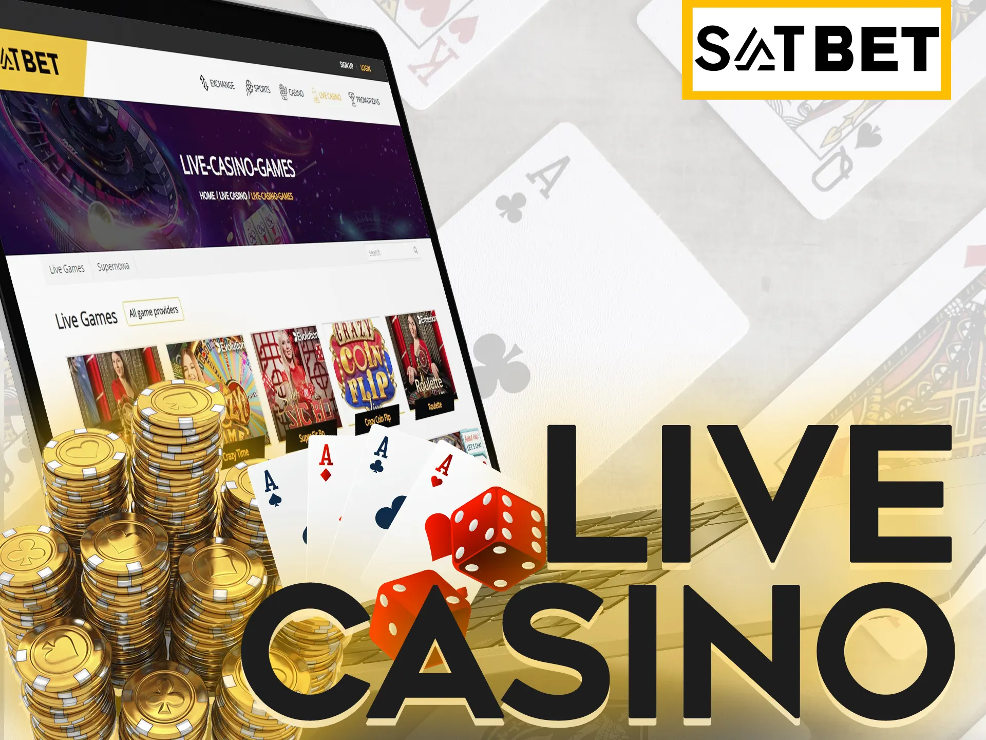 Play with real people at Satbet casino.