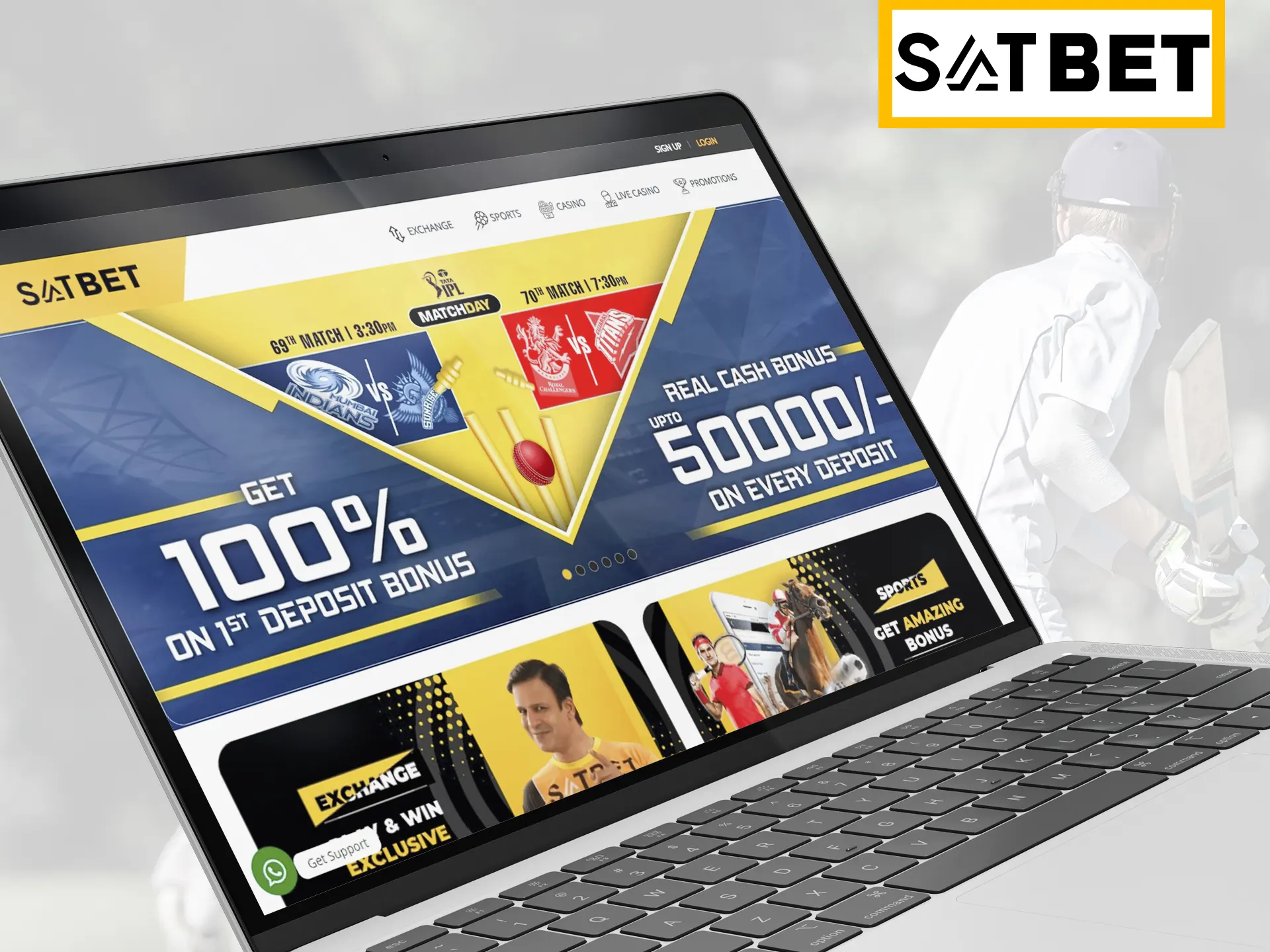 Visit Satbet official page and start playing.